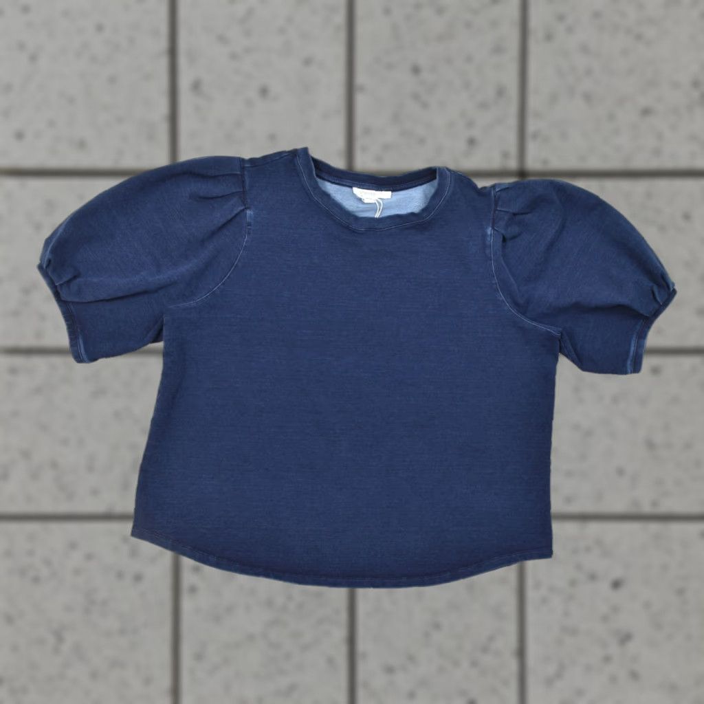Vintage Chico's Zenergy Women's Blue Puff Sleeve Sweatshirt Top Size 2XL XXL Cotton Pullover Crew Neck Casual Shirt Blouse Size XXL / US 16-18 / IT 52-54 - 1 Thumbnail