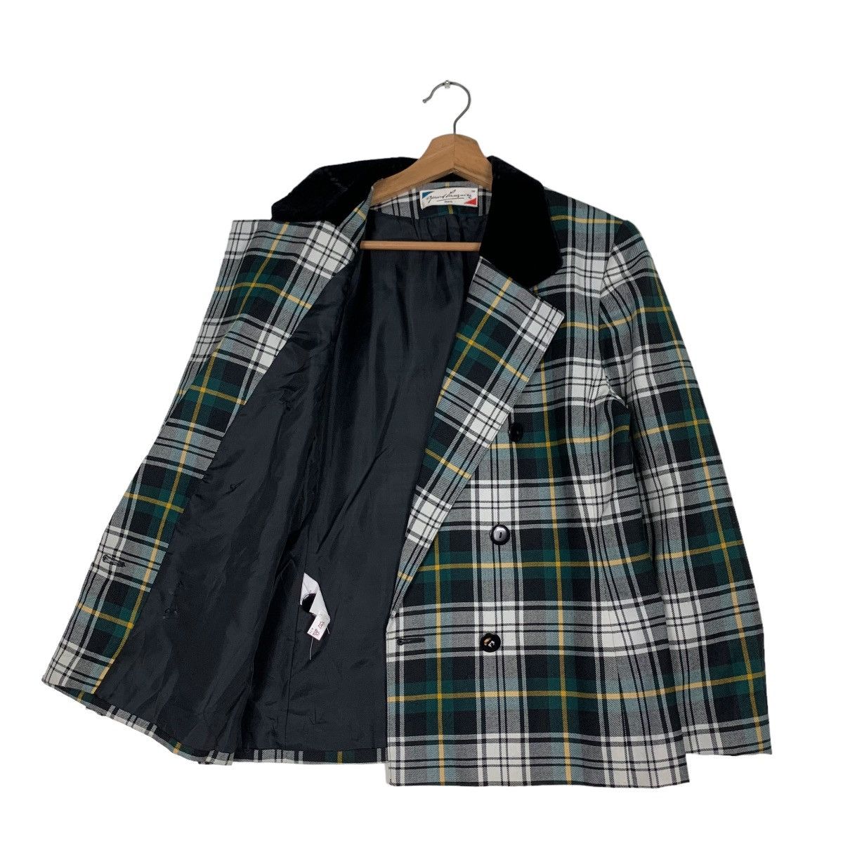 Japanese Brand GERARD PASQUIER Tartan Double Breasted Coat Jacket #0531-C24 Size S / US 4 / IT 40 - 9 Thumbnail