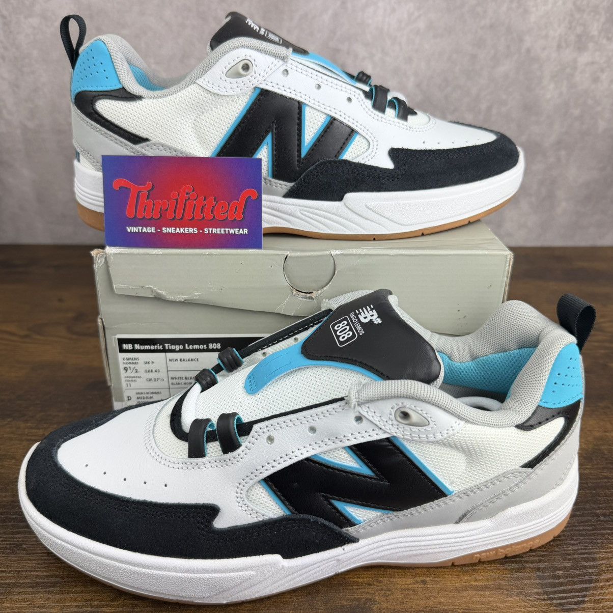 New Balance NEW New Balance Numeric 808 Tiago Lemos White Aqua NM808BYS Size US 9.5 / EU 42-43 - 1 Thumbnail