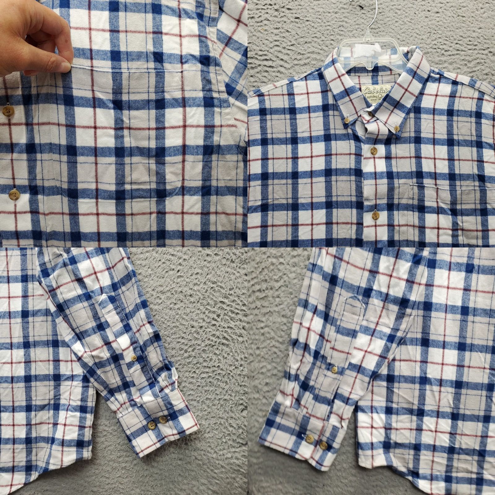 Vintage Cabela's Flannel Shirt Mens XL Multi Plaid Regular Fit Collared Button-Down EUC Size US XL / EU 56 / 4 - 8 Thumbnail
