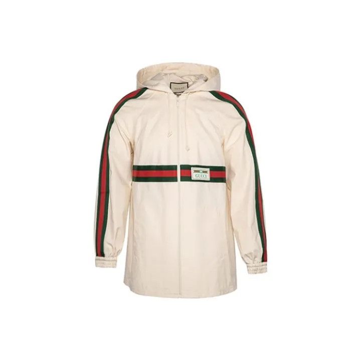 Gucci Color-blocked Cotton Hooded Jacket