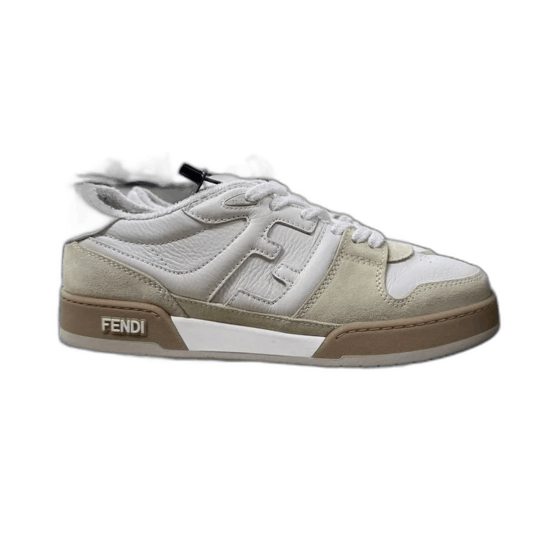 Fendi Fendi Match White Brown Leather Sneakers Size US 8.5 / IT 38.5 - 1 Thumbnail