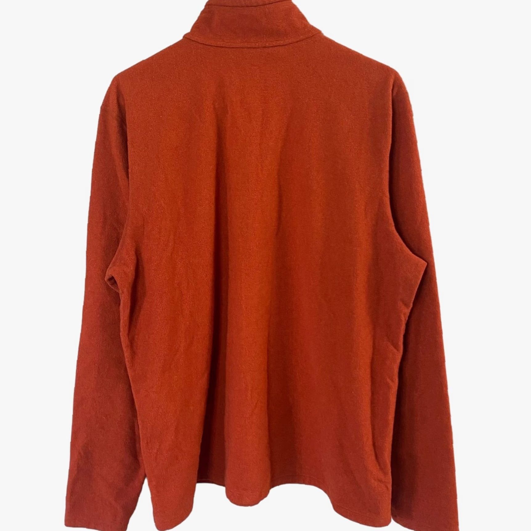 Vintage L.L Bean Half-Zip Sweater Orange Fleece Mock Neck Pullover Mens XL Shirt Size US XL / EU 56 / 4 - 3 Thumbnail