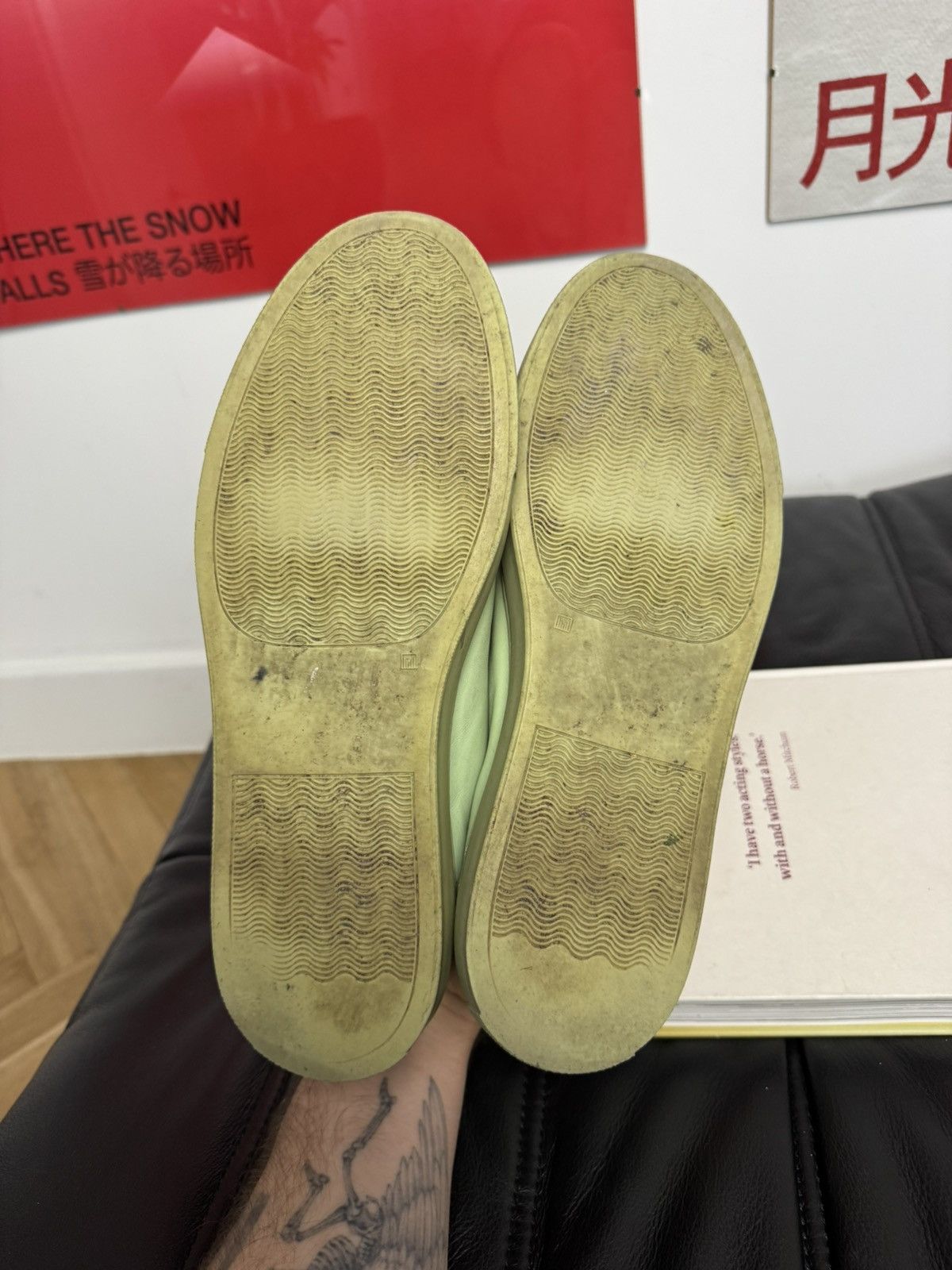 Common Projects Common Projects Achilles Low Mint Luxury Leather Sneakers Size US 9 / EU 42 - 8 Thumbnail