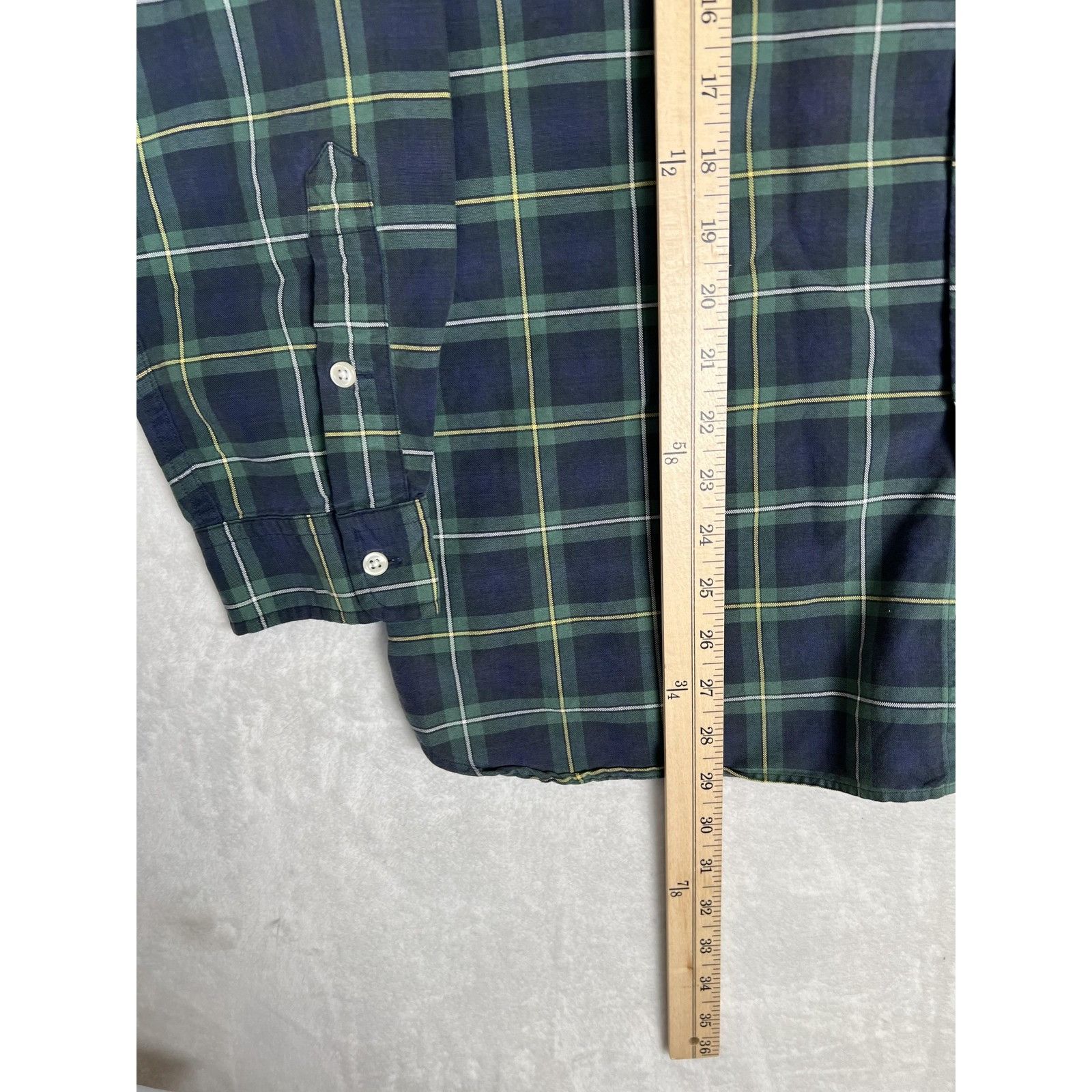 Ralph Lauren Ralph Lauren Shirt Mens Large Green Navy Tartan Plaid Button Size US L / EU 52-54 / 3 - 6 Thumbnail