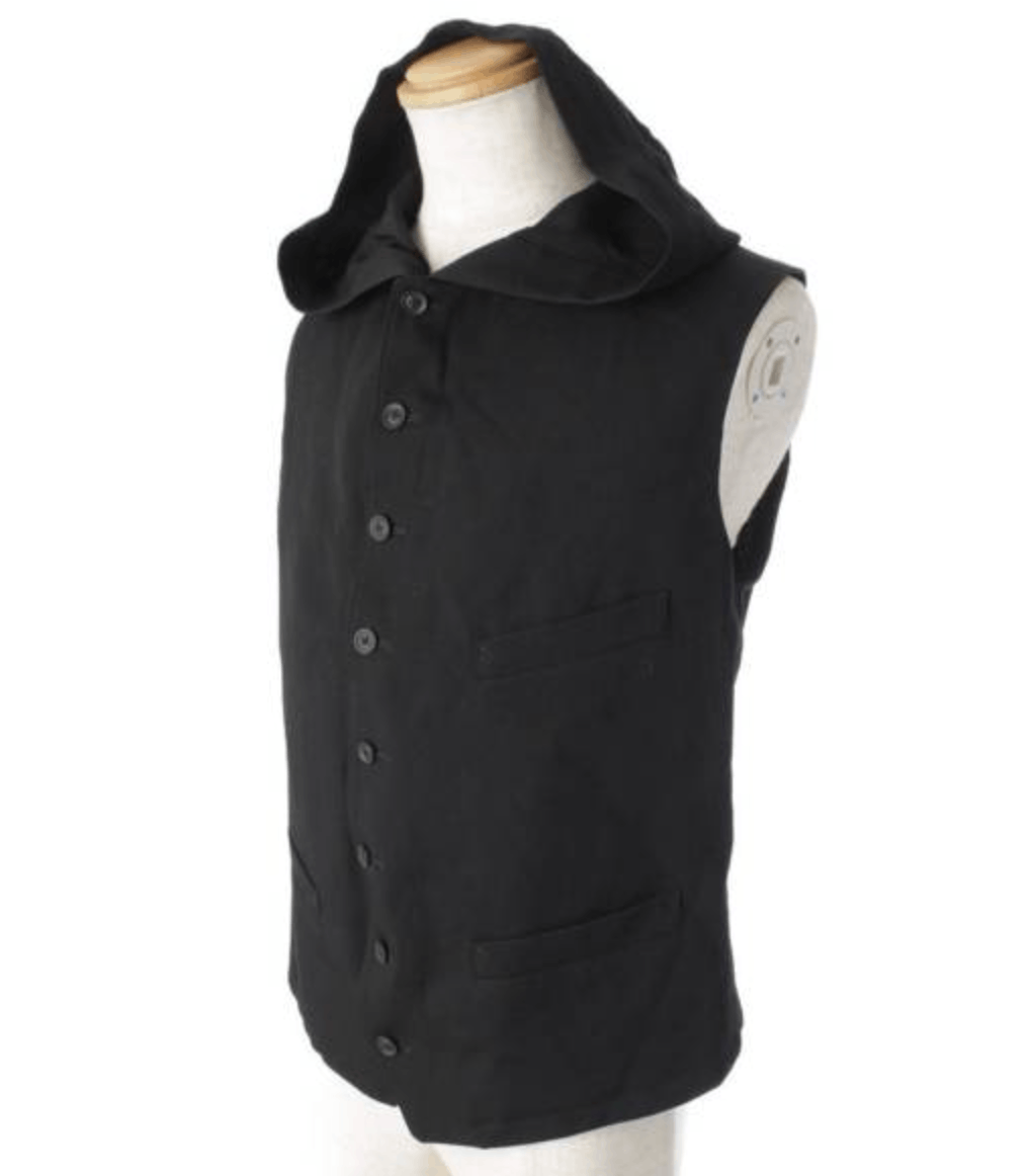 Yohji Yamamoto Yohji Yamamoto Pour Homme - W/Gabardine Hooded Vest Size US L / EU 52-54 / 3 - 7 Thumbnail
