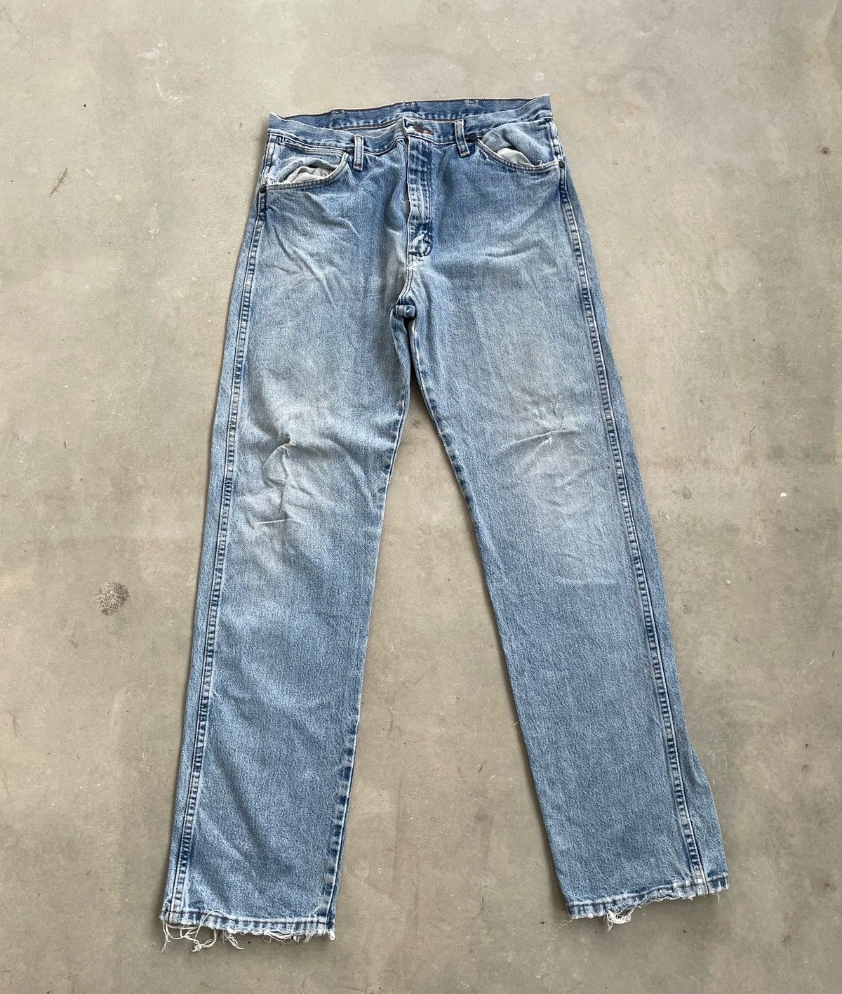 Vintage × Wrangler VINTAGE WRANGLER LIGHT BLUE DENIM Size US 34 / EU 50 - 1 Thumbnail