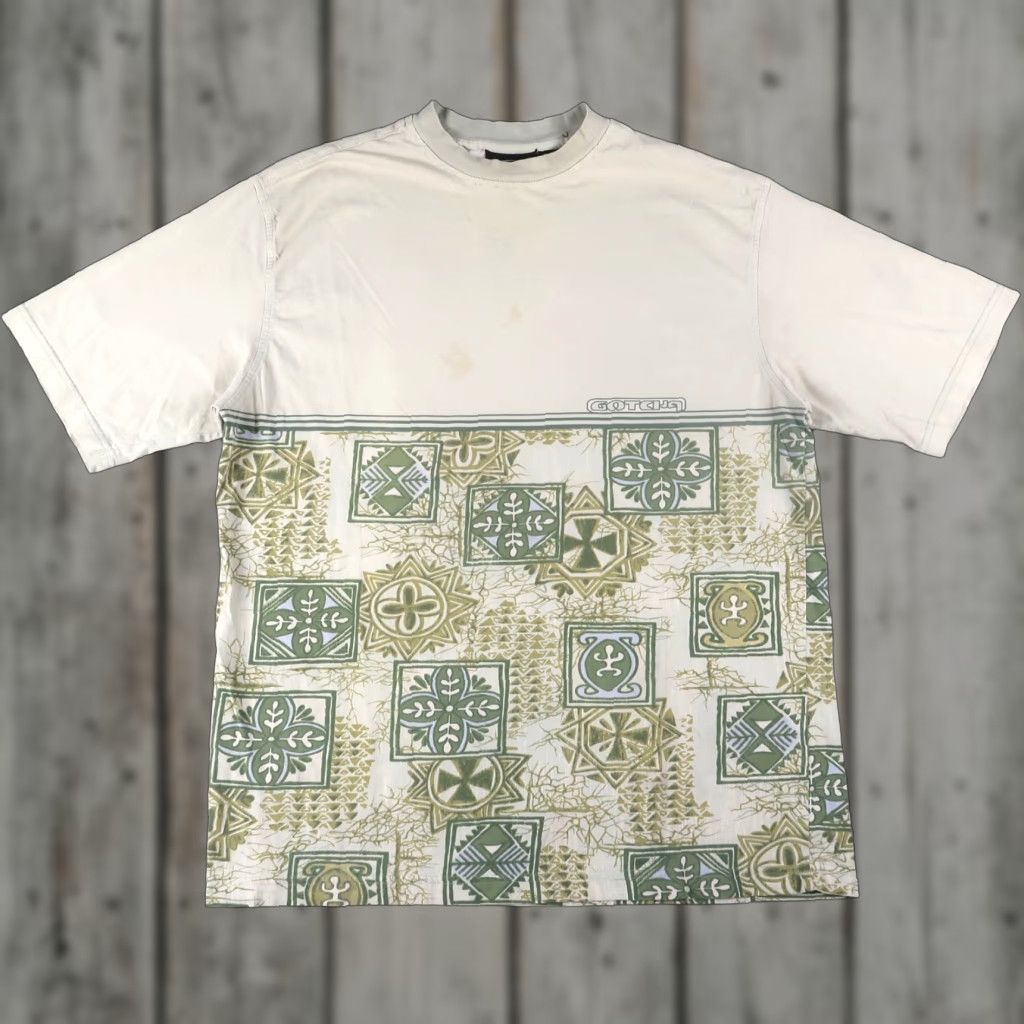Gotcha VINTAGE Gotcha Shirt Mens 90s Grunge T-Shirt Green L Large Graphic Print Crew Neck Short Sleeve Shirt Size US L / EU 52-54 / 3 - 1 Thumbnail