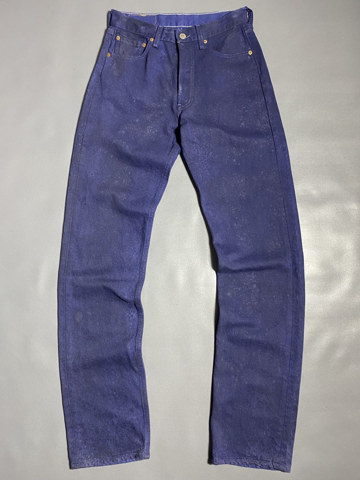 Levi's Levi's 501 Wax Coated Blue Waxed Jeans Size US 29 - 2 Thumbnail