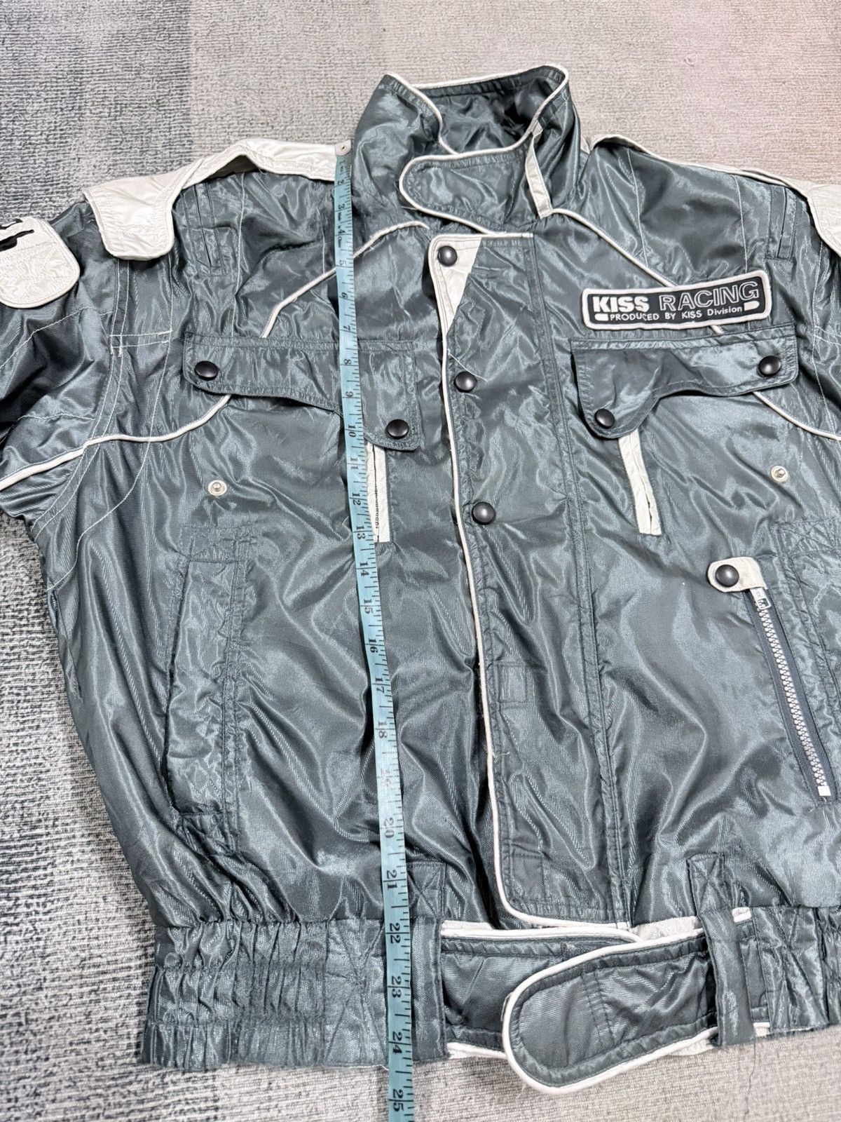 YELLOW CORN Vtg🔥Hard To Find This Color Kiss Racing Team Rider Jacket Size US L / EU 52-54 / 3 - 21 Thumbnail