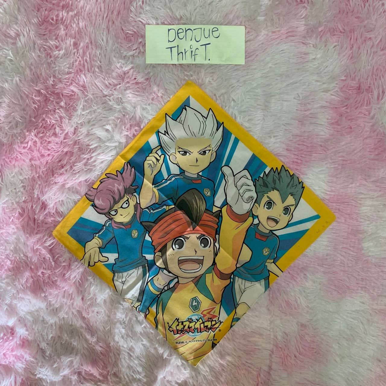 Anime × Japanese Brand × Vintage RARE Vintage Inazuma Eleven Handkerchief Bandana Anime Manga Size ONE SIZE - 1 Thumbnail