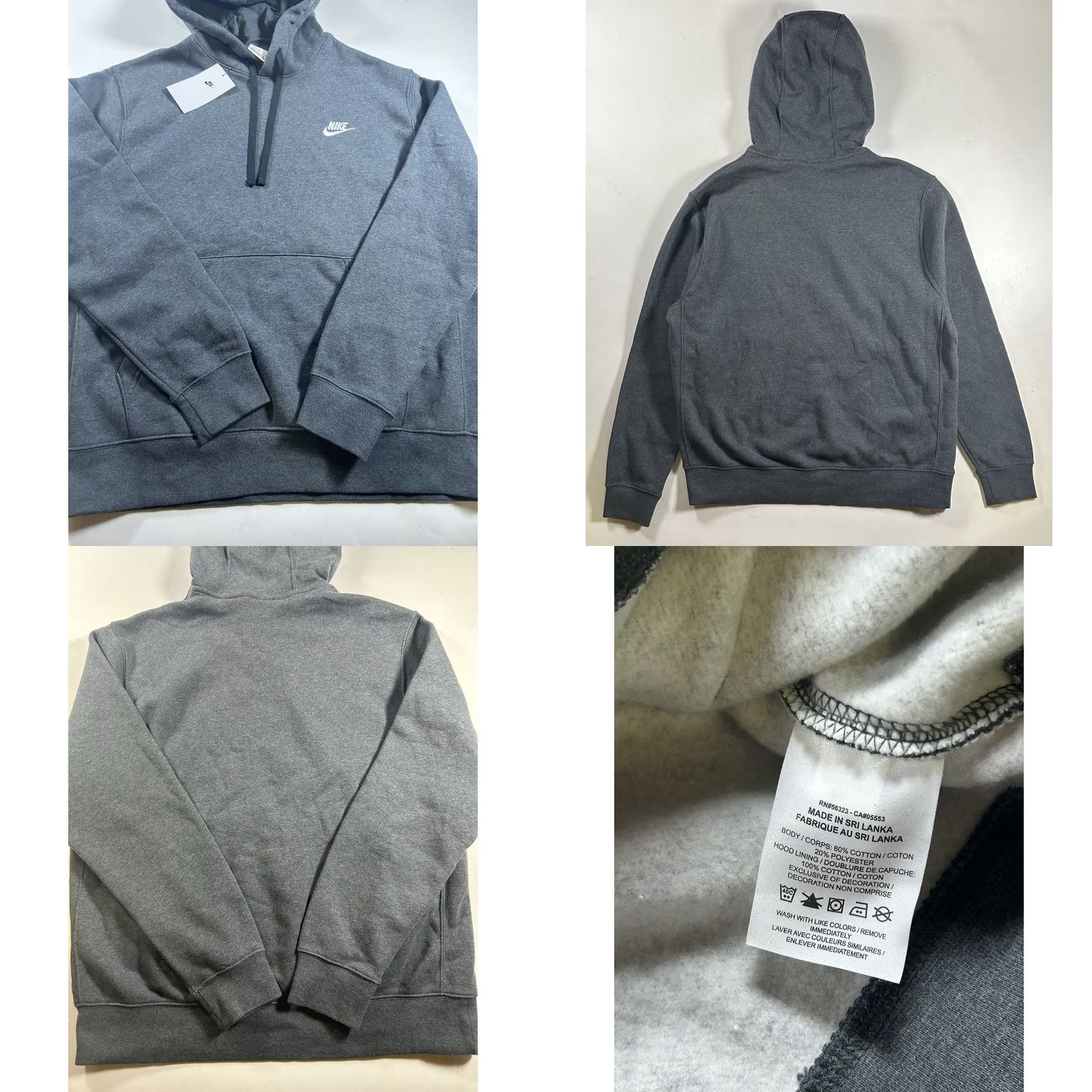 Nike Nike Sportswear Club Fleece Hoodie Sweatshirt Gray Large Mens Size US L / EU 52-54 / 3 - 8 Thumbnail