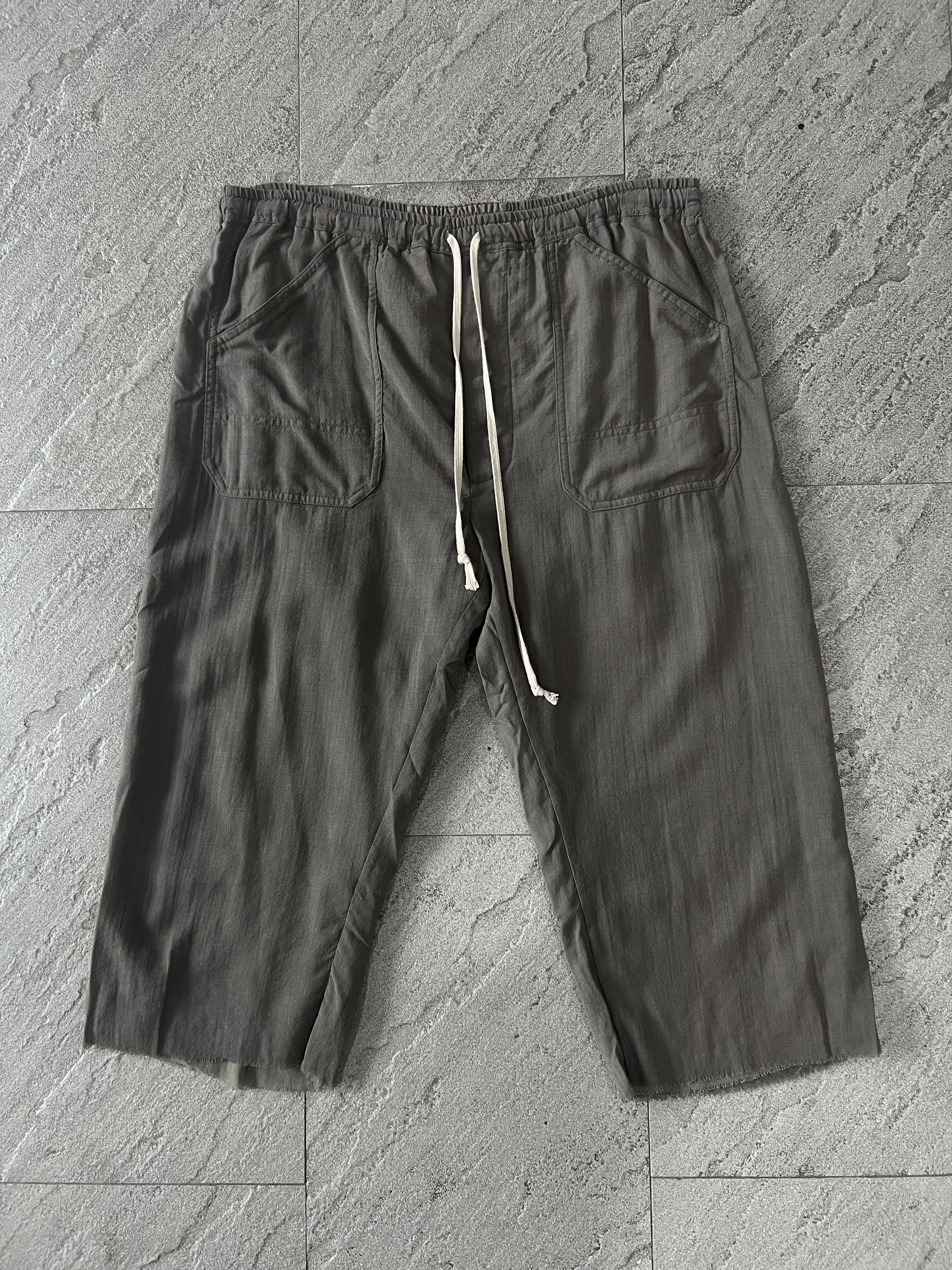 Rick Owens Rick Owens Dust Drop Crotch Raw Hem Cropped Pants Size US 36 / EU 52 - 1 Thumbnail