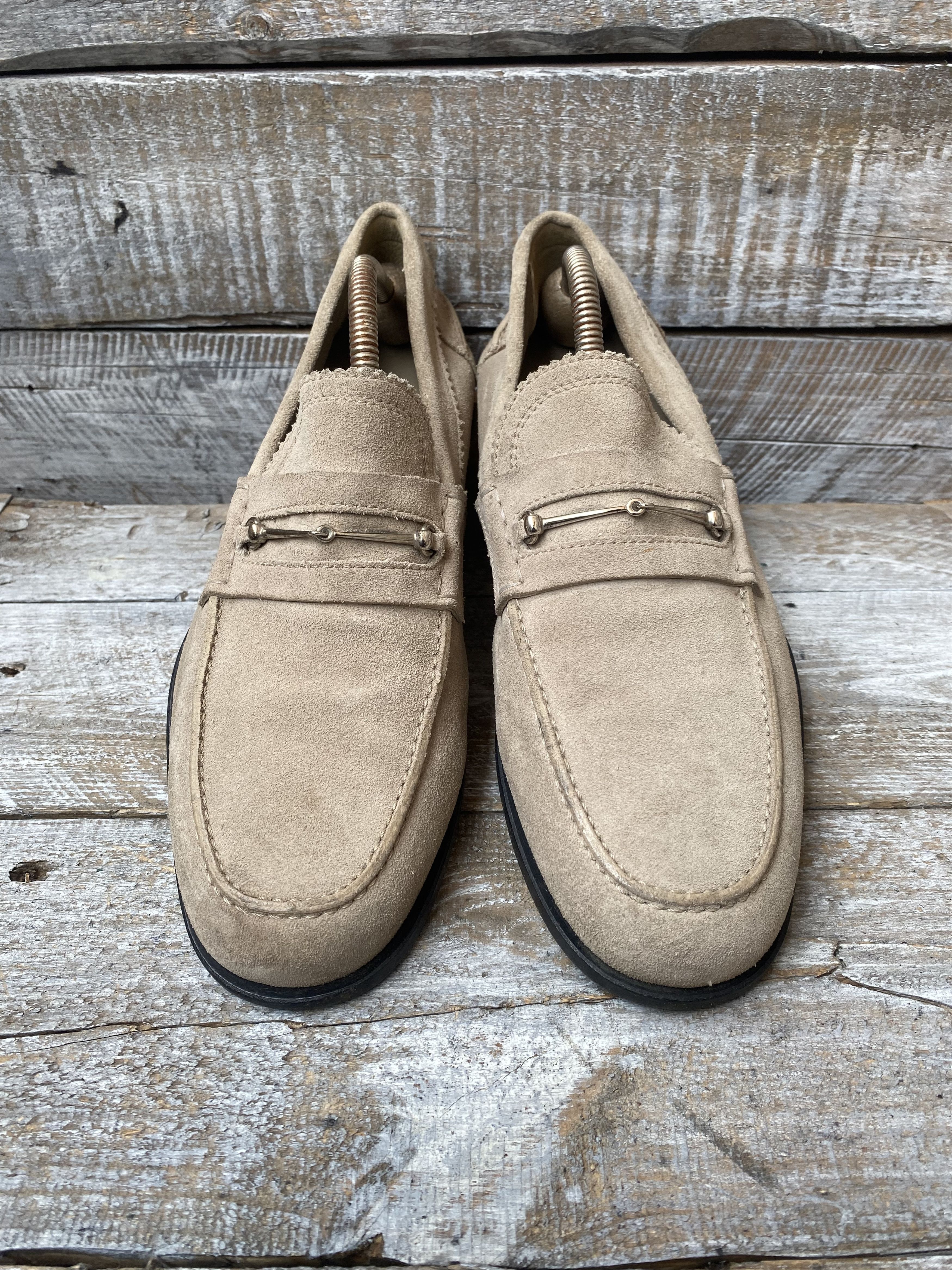 Gucci Gucci horsebit taupe suede leather loafers uk 6 Size US 7 / EU 40 - 1 Thumbnail