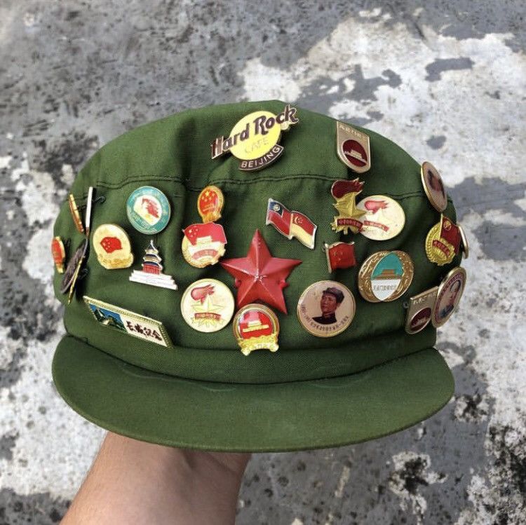 image of Vintage Rrc Military Hat in Army Green, Men's