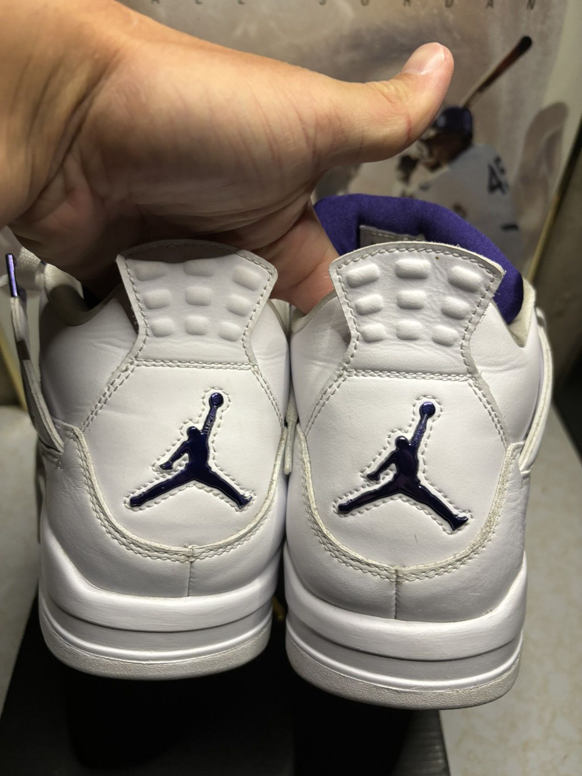 Jordan Brand Air Jordan 4 Retro Court Purple Size US 12.5 / EU 45-46 - 7 Thumbnail