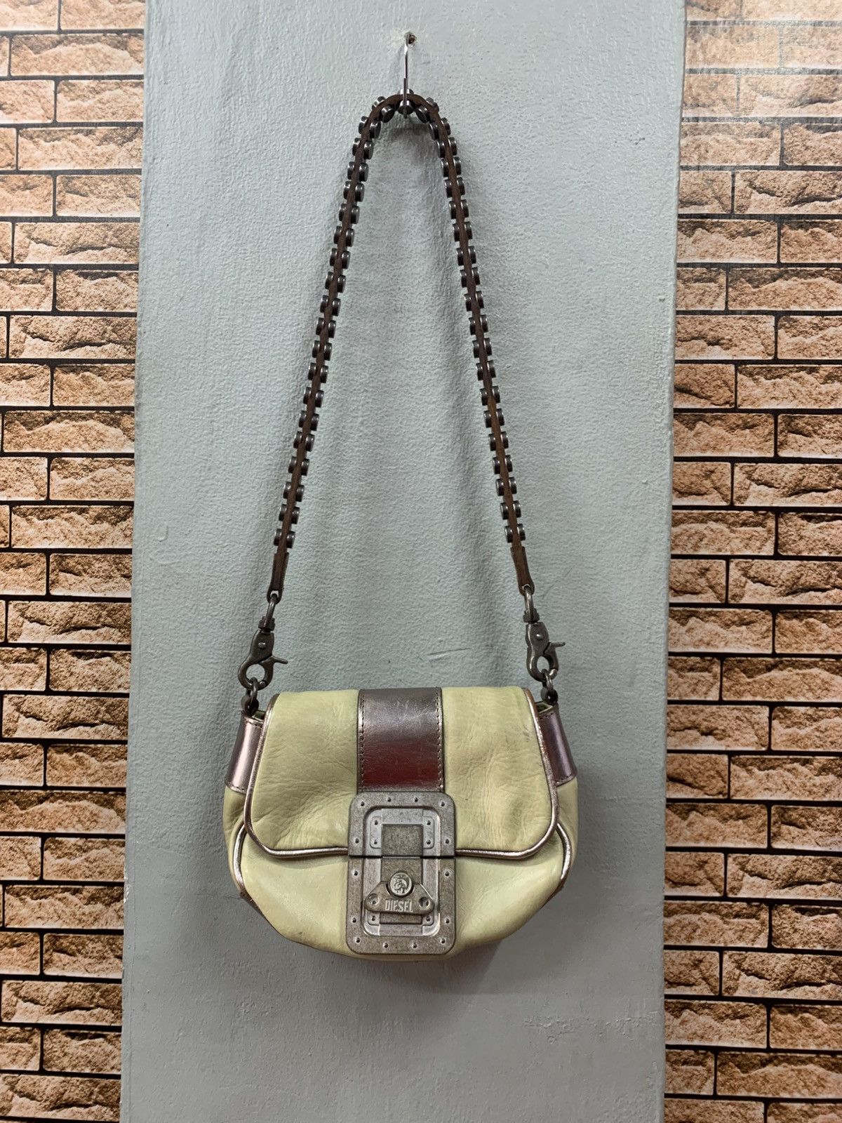 Diesel Shoulder Bag with Chain Strap