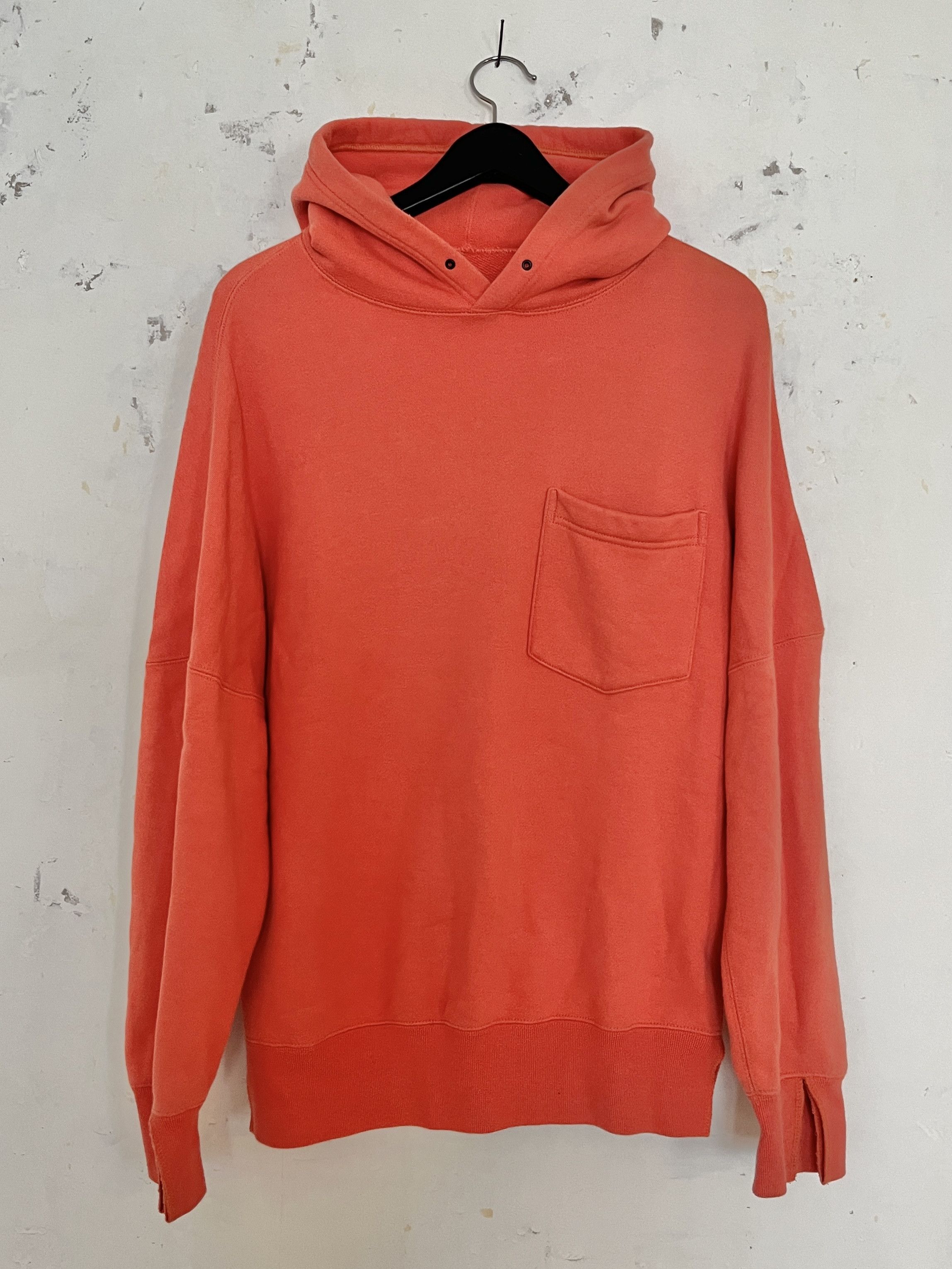 image of N Hoolywood Oversized Chest Pocket Hoodie in Red, Men's (Size Small)