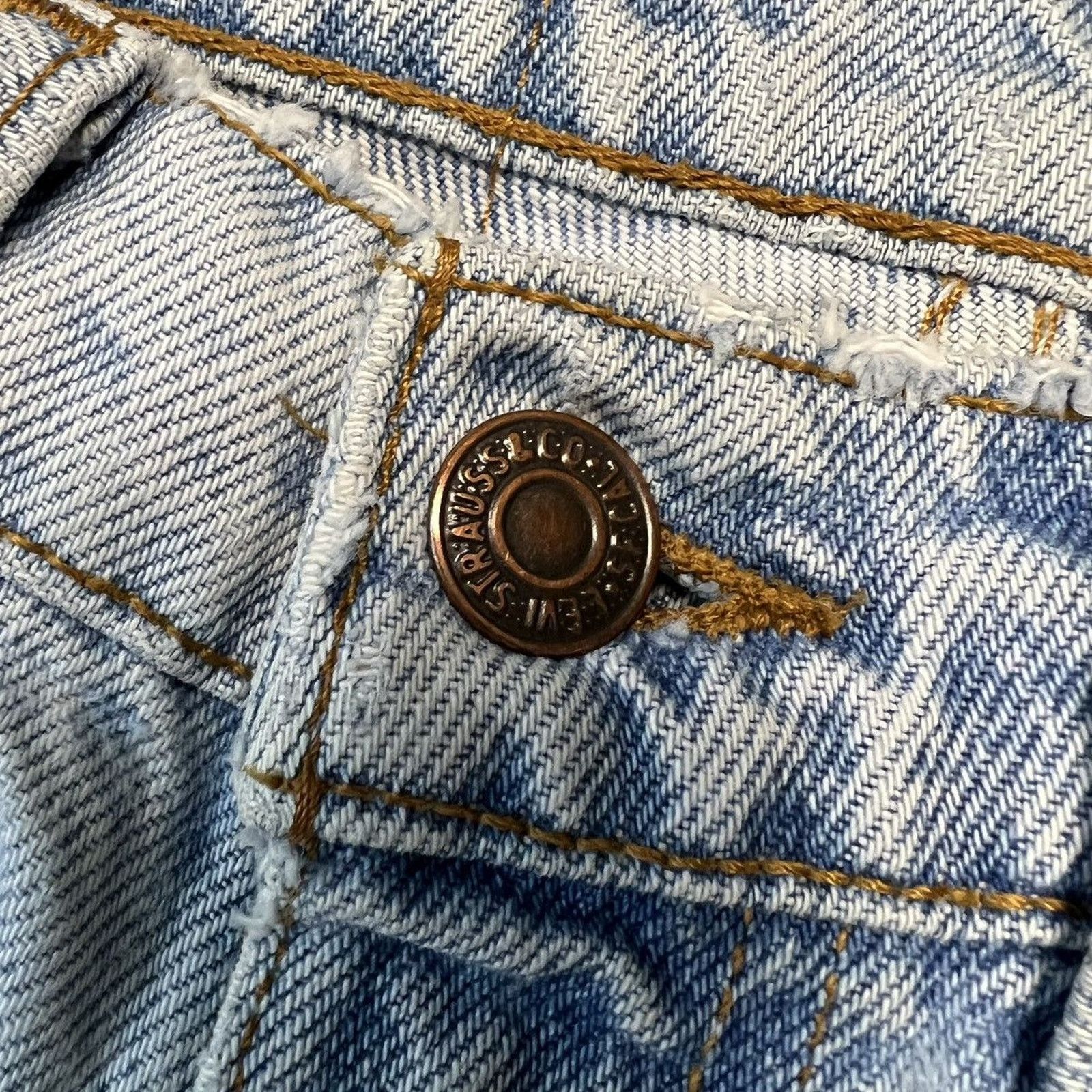 Levi's × Vintage 619 Levi's Jeans 31x29 Distressed Orange Tab Faded 90s Denim Size US 31 - 4 Thumbnail