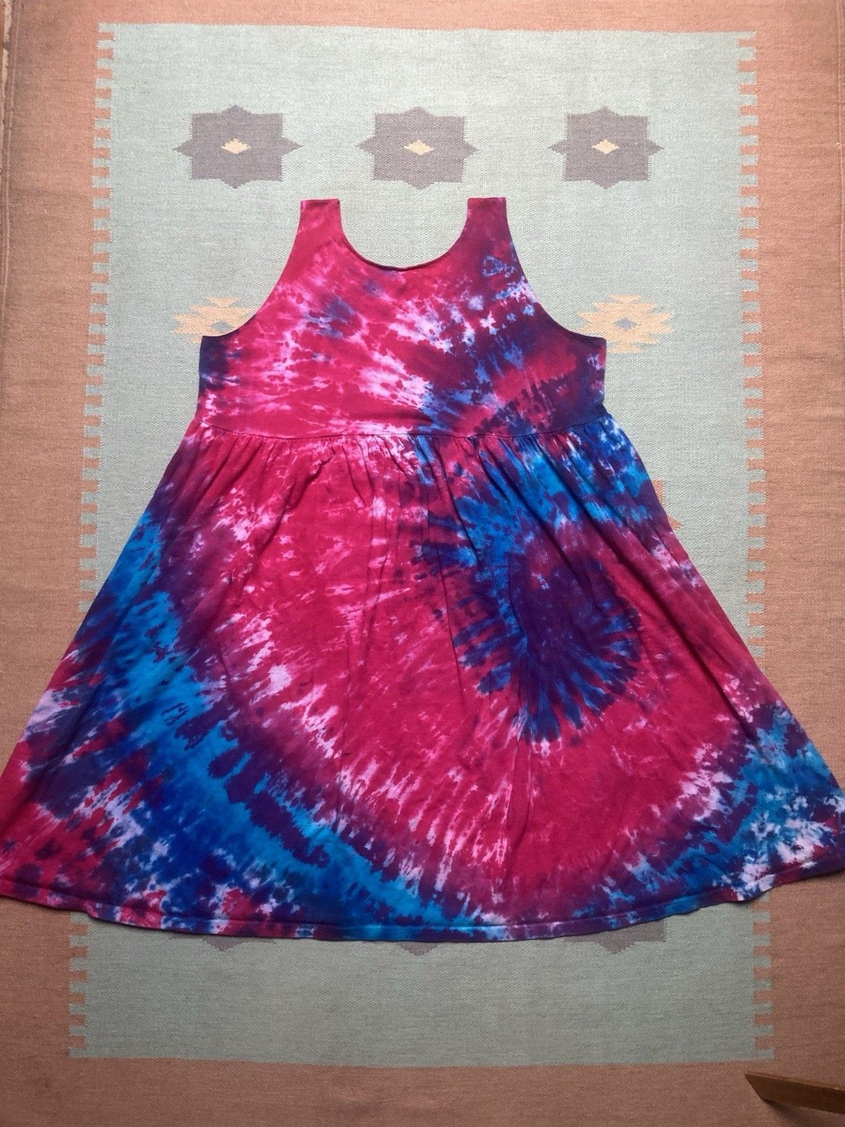 Vintage Vtg tie dye tank dress Dharma trading co hippie women’s XXL Size XXL / US 16-18 / IT 52-54 - 4 Thumbnail