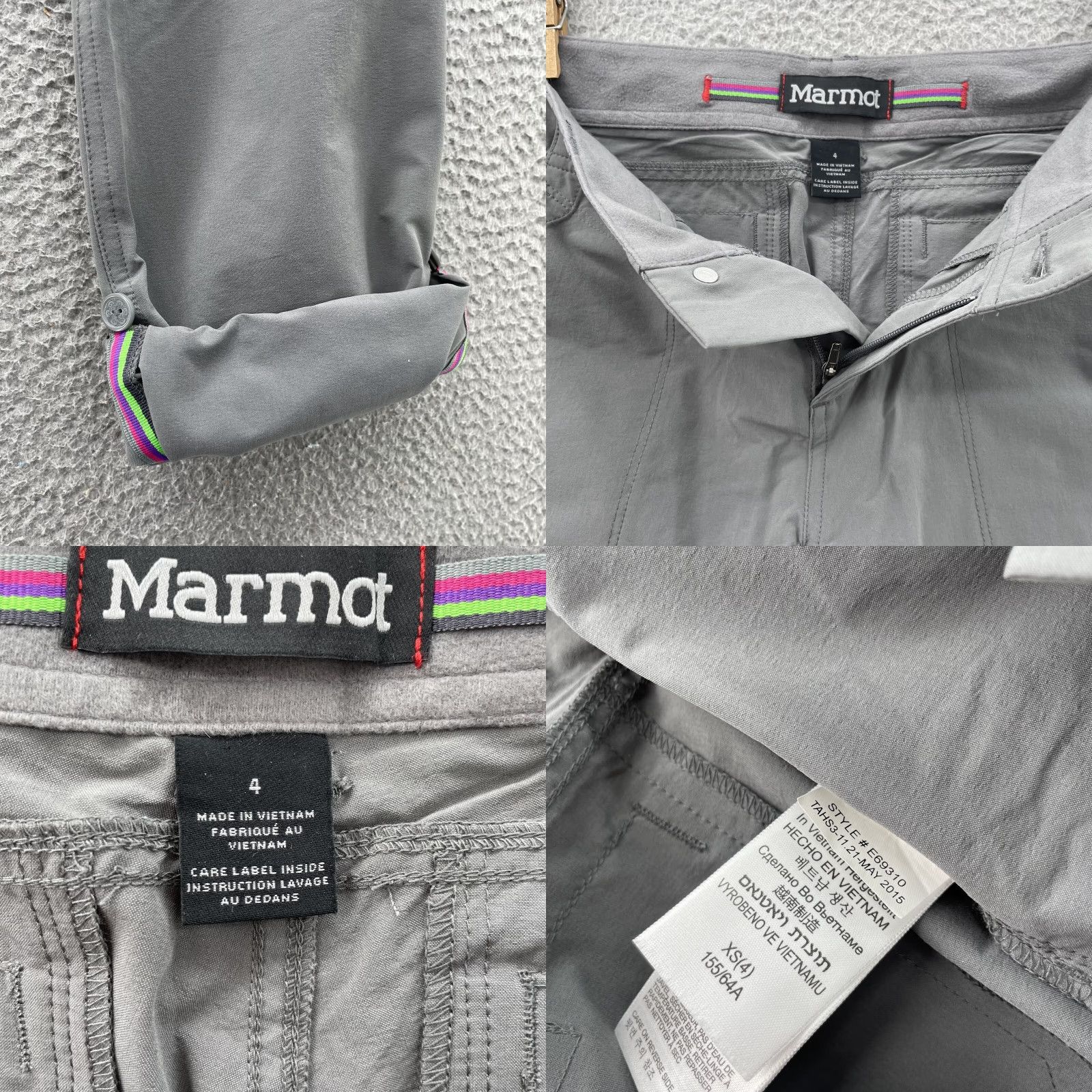 Marmot Marmot Pants Women 4 Gray Softshell Hiking Trail Tech Gorpcore Camp Utility Pockets Womens Size 27" / US 4 / IT 40 - 8 Thumbnail