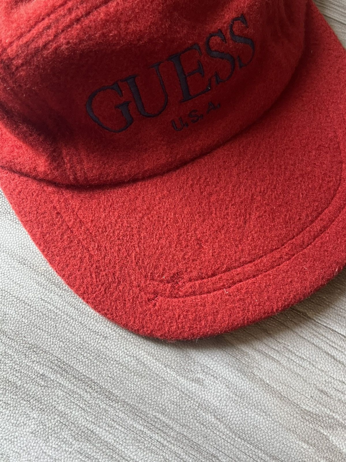 Guess 90s Guess Strap Back Cap Wool Size ONE SIZE - 8 Thumbnail
