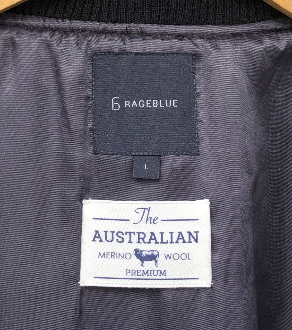 RAGEBLUE Rageblue Australian Merino Wool Ma-1 Blouson Bomber Jacket Size US L / EU 52-54 / 3 - 13 Thumbnail