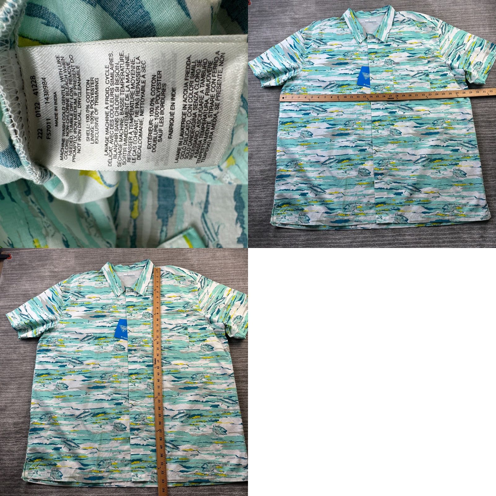 Vintage Columbia PFG Shirt Mens 3XL Green Trollers Best Vented Button Up Fishing Shirt Casual Mens Size US XXL / EU 58 / 5 - 8 Thumbnail