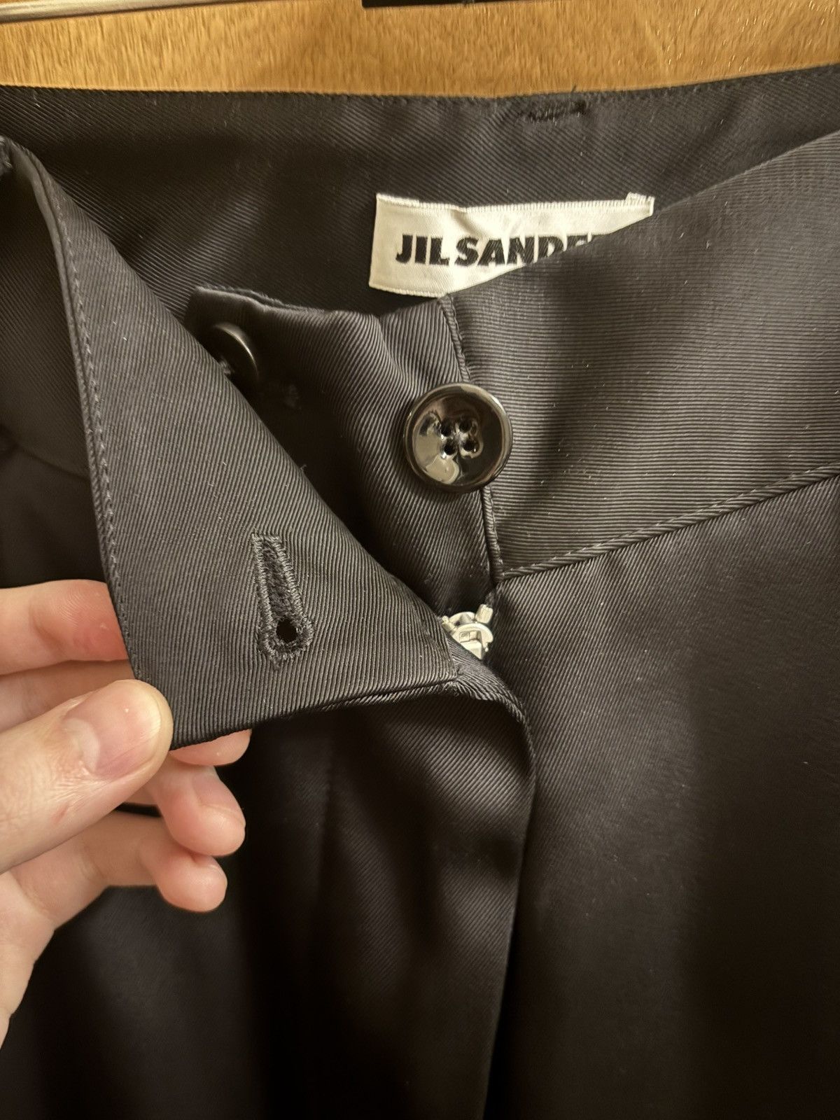 Jil Sander Jil Sander Wide-Leg Twill Trousers Size 30" / US 8 / IT 44 - 10 Thumbnail