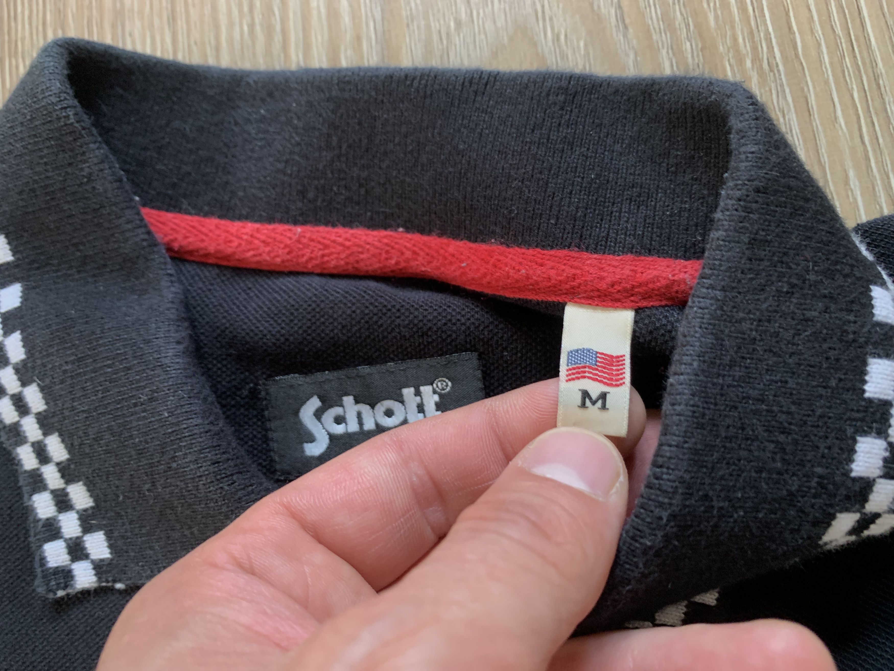 Schott Shott Black Cotton Vintage Polo Size US M / EU 48-50 / 2 - 7 Thumbnail