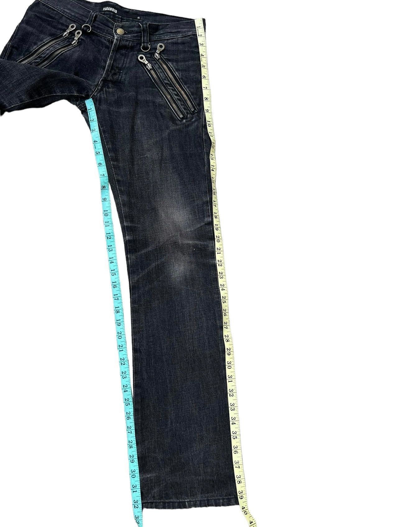 Vintage Vintage Paranoid Japan Zipper Fade Black Denim Flare Jeans Size US 29 - 5 Thumbnail