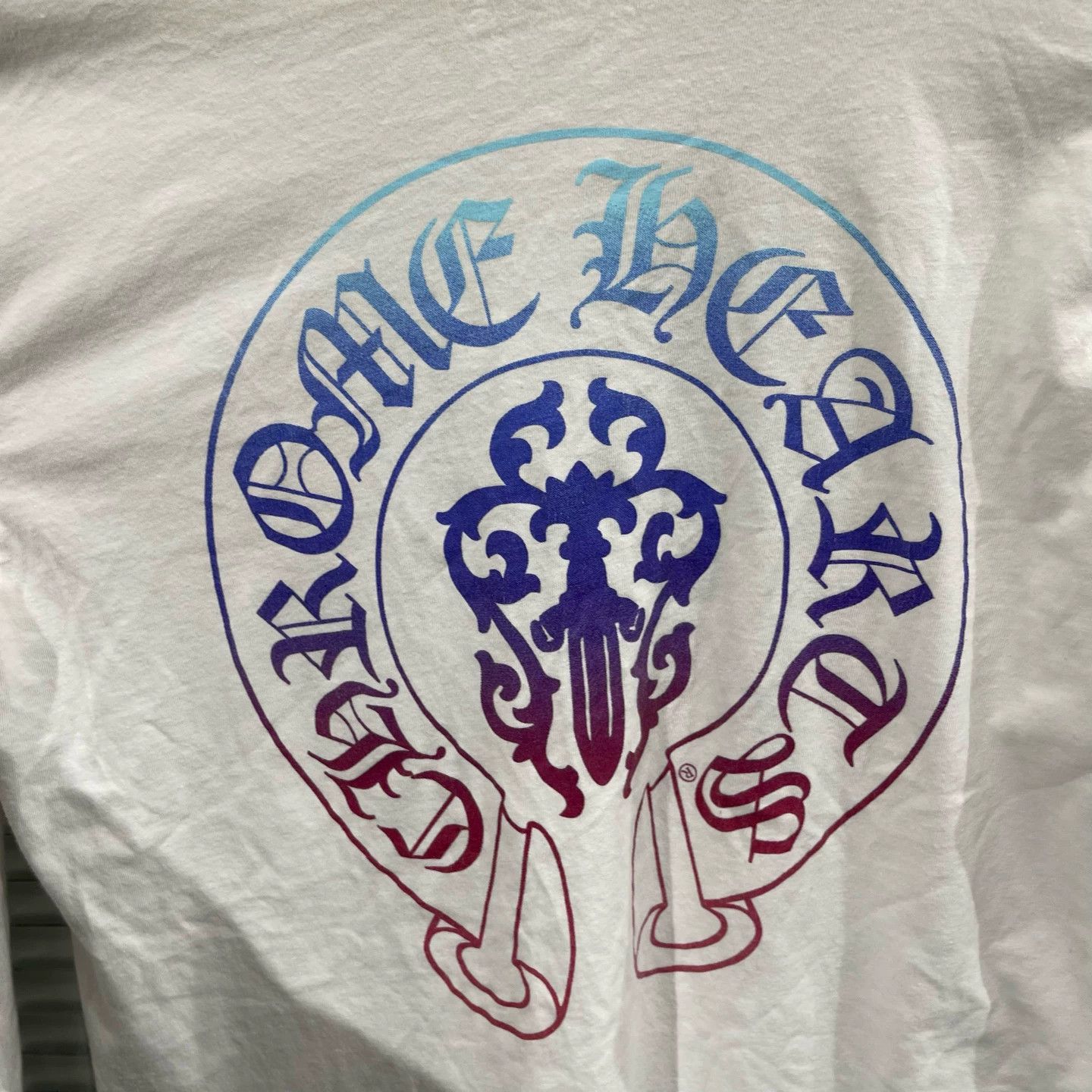 Chrome Hearts Chrome Hearts White Gradient Horseshoe Sword LS M Size US M / EU 48-50 / 2 - 6 Thumbnail