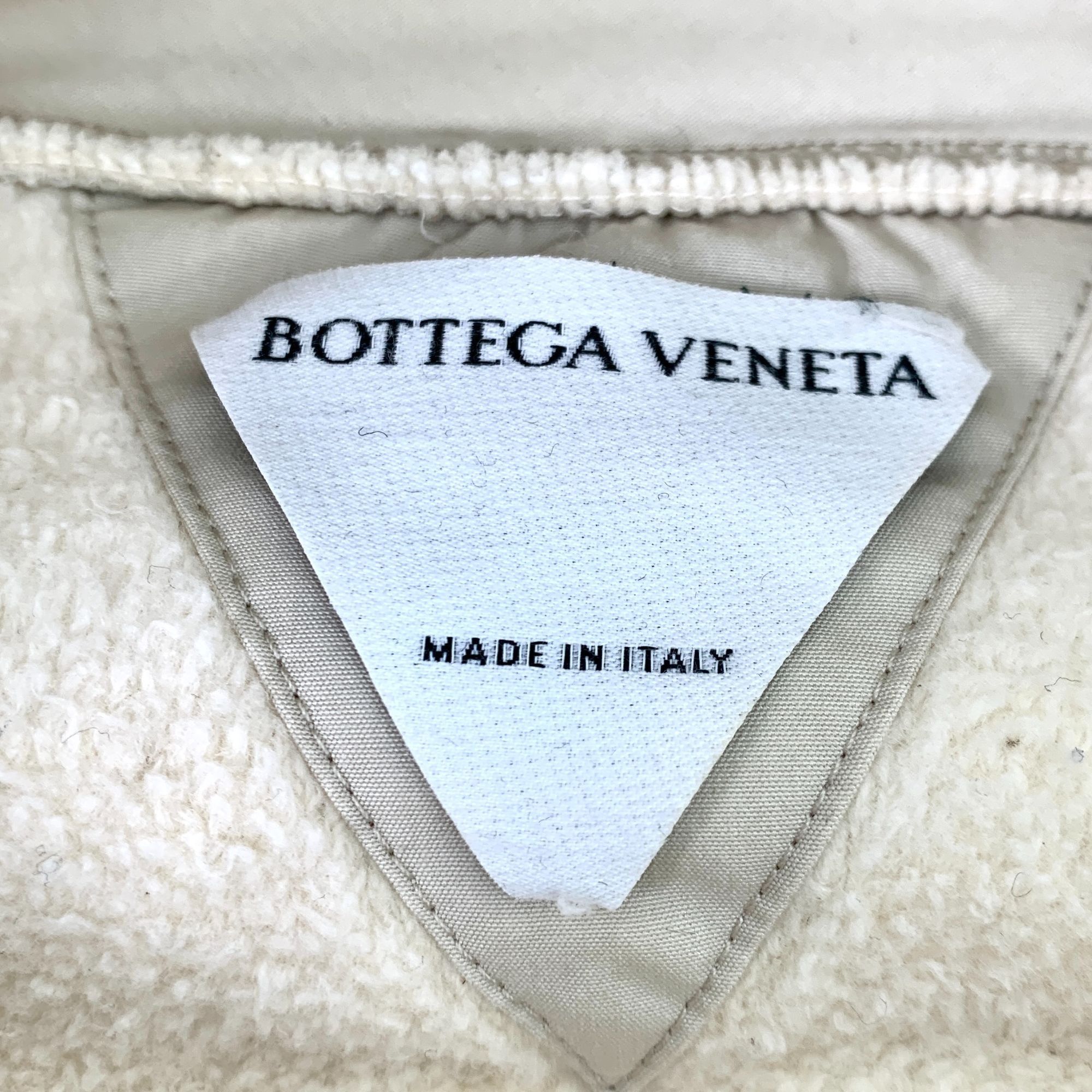 Bottega Veneta Bottega Veneta Beige Teddy High Neck Cotton Hoodie With Draw Size L / US 10 / IT 46 - 2 Thumbnail