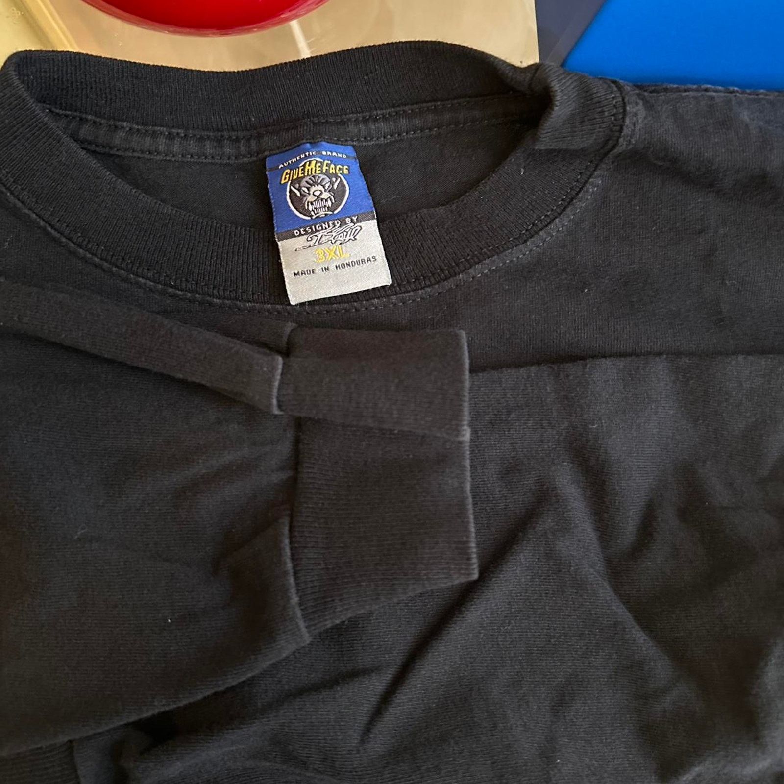 Hypebeast × Rap Tees Vintage GiveMe Face Rap Longsleeved Shirt Size 3XL Size US XXL / EU 58 / 5 - 6 Thumbnail