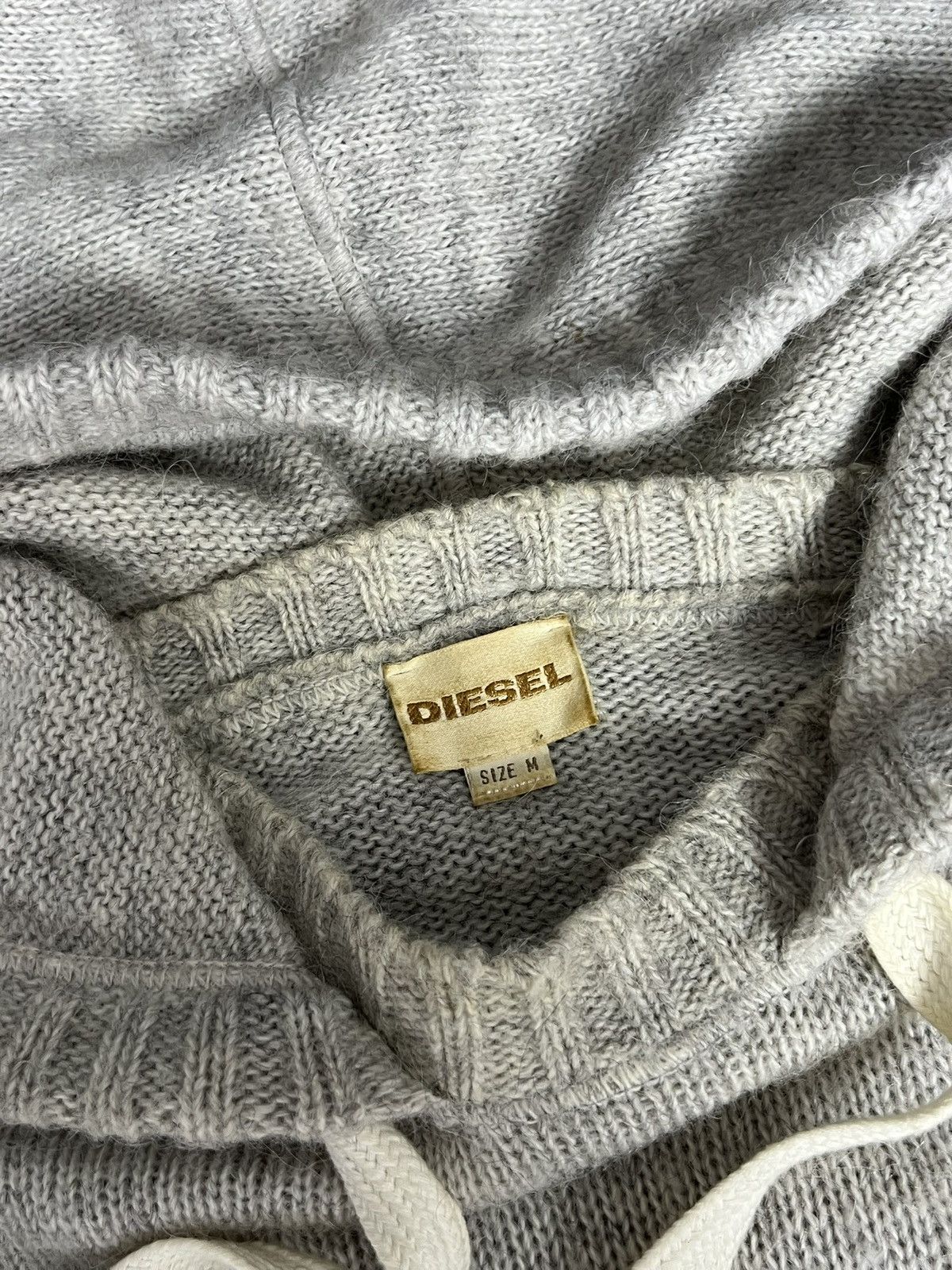 Diesel Vintage Diesel Knit Acryl Wool Distressed Hoodie Grunge Size US M / EU 48-50 / 2 - 7 Thumbnail