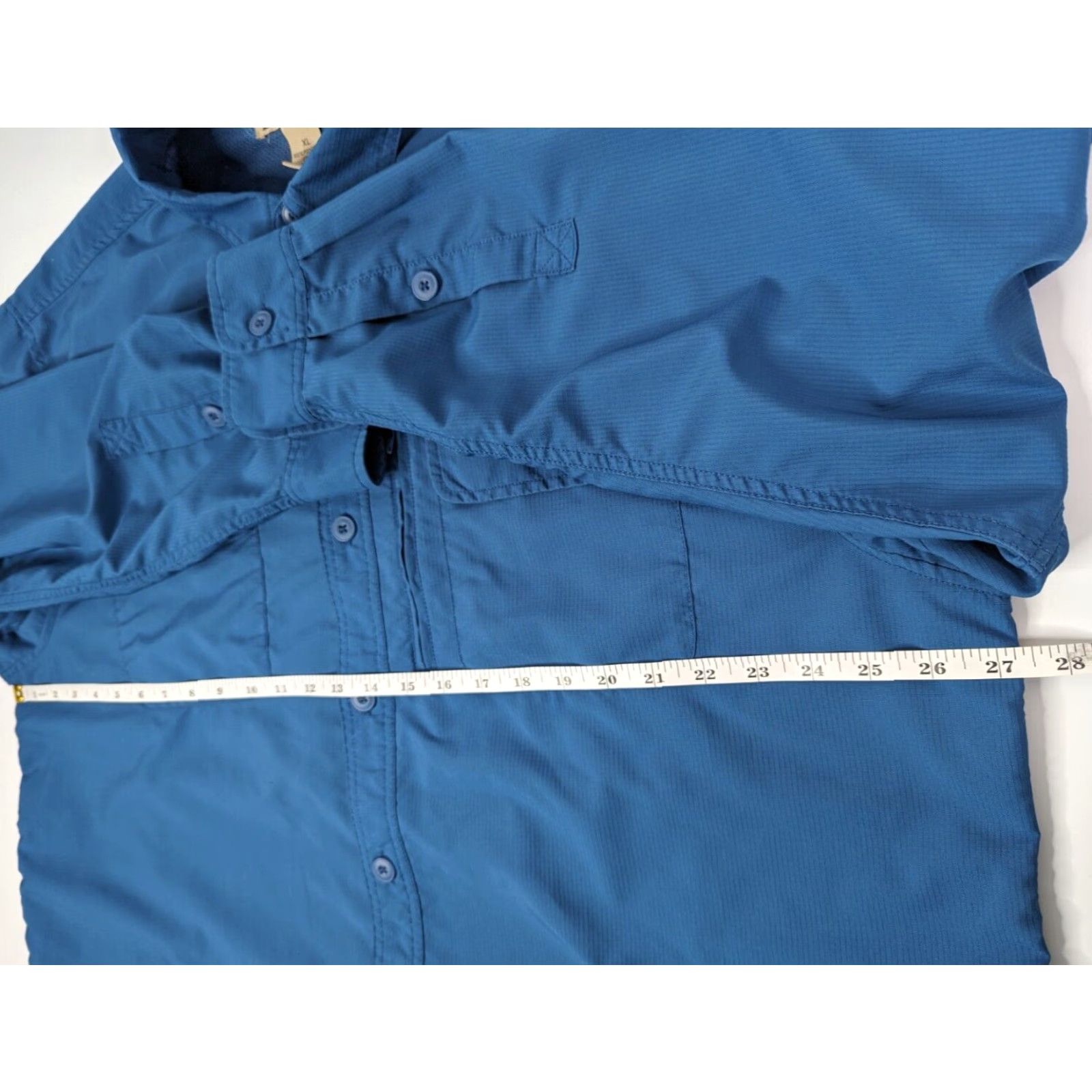 Duluth Trading Company Duluth Trading Mens Size XL Button-Up Shirt Coolplus Long Sleeve Vented Blue 81006 Size US XL / EU 56 / 4 - 7 Thumbnail