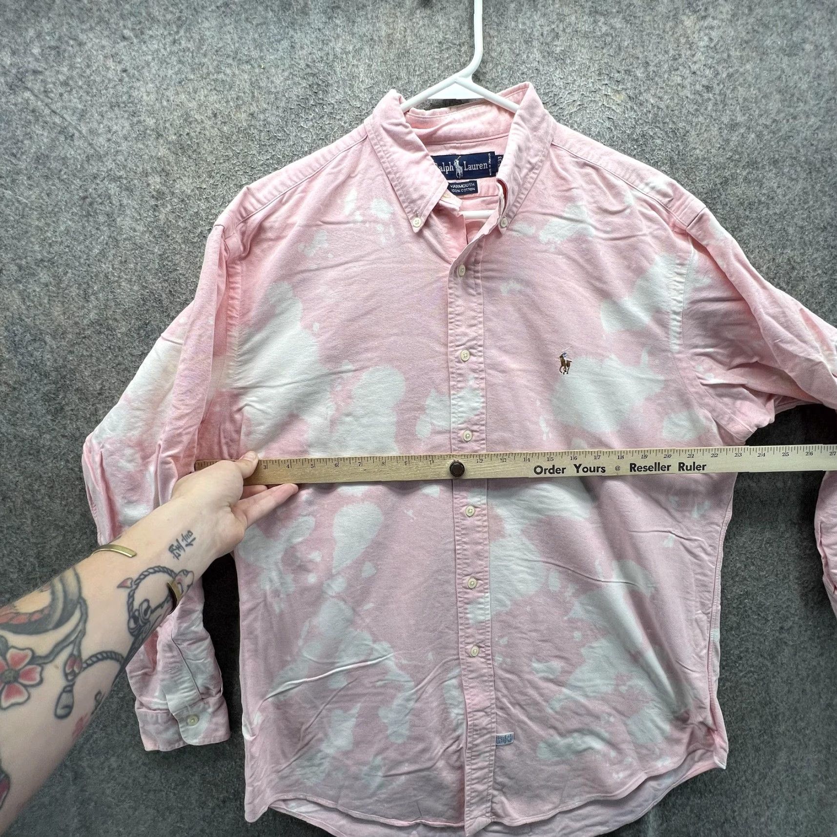 Ralph Lauren VINTAGE Ralph Lauren Yarmouth Shirt Mens 15.5 33 Pink Oxford Button-Down Cotton Logo Dress Shirt Size US L / EU 52-54 / 3 - 7 Thumbnail