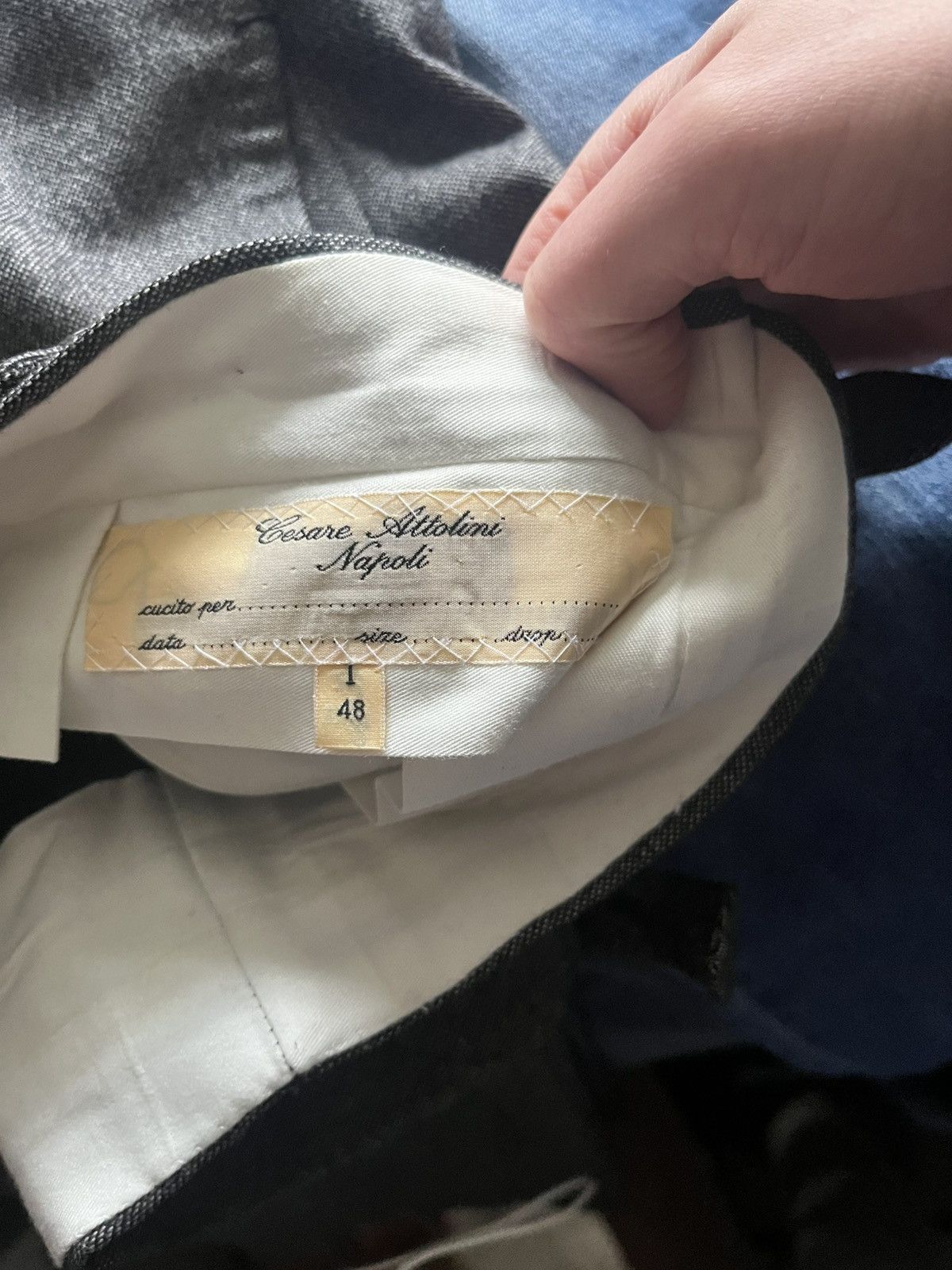 Cesare Attolini Cesare Attolini grey wool double breasted suit size 38r Size 38R - 6 Thumbnail