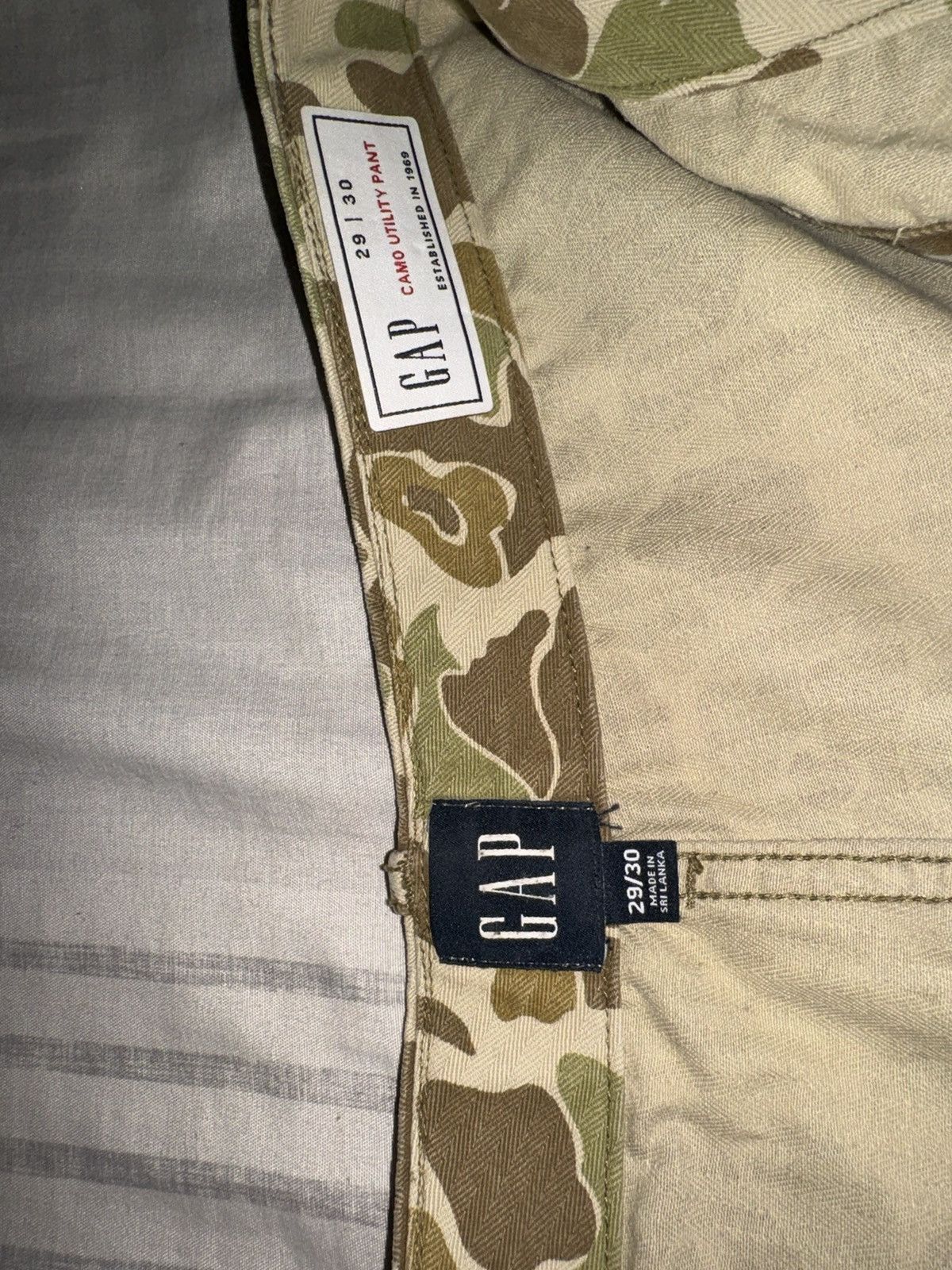 Gap GAP Camo Pants Cargo Side Pockets Size US 29 - 3 Thumbnail
