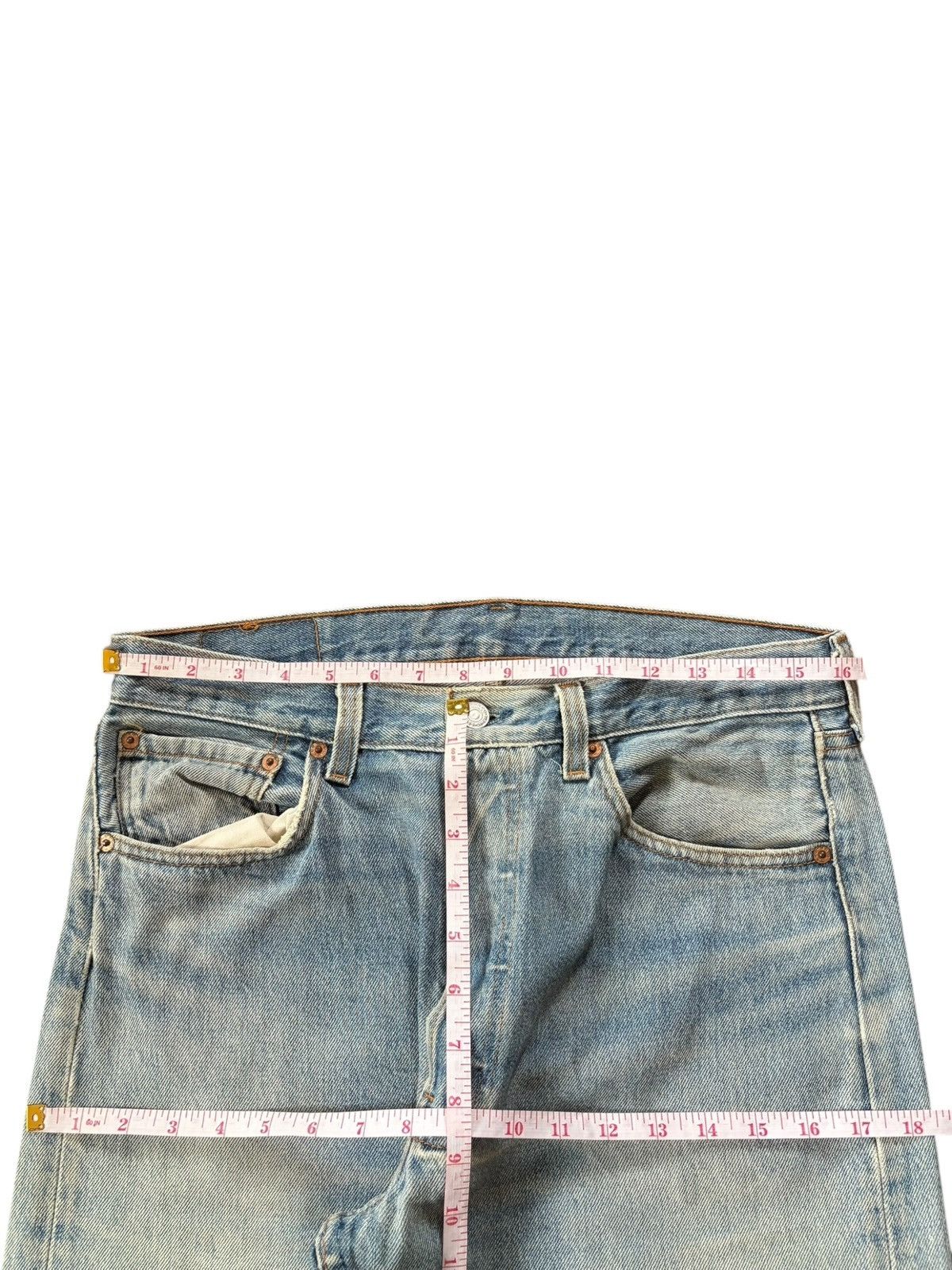 Levi's Vintage 90s Levis 501 Faded Wash Distress Loose Jeans Size US 32 / EU 48 - 6 Thumbnail