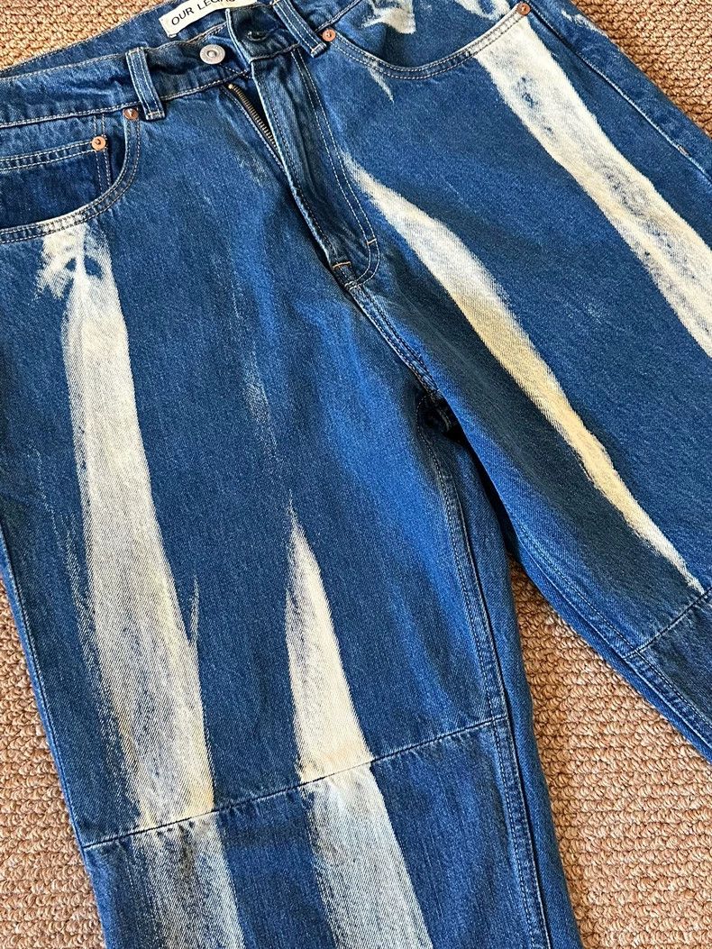 Our Legacy Our LegacyThird cut white smear jeans Size US 31 - 4 Thumbnail