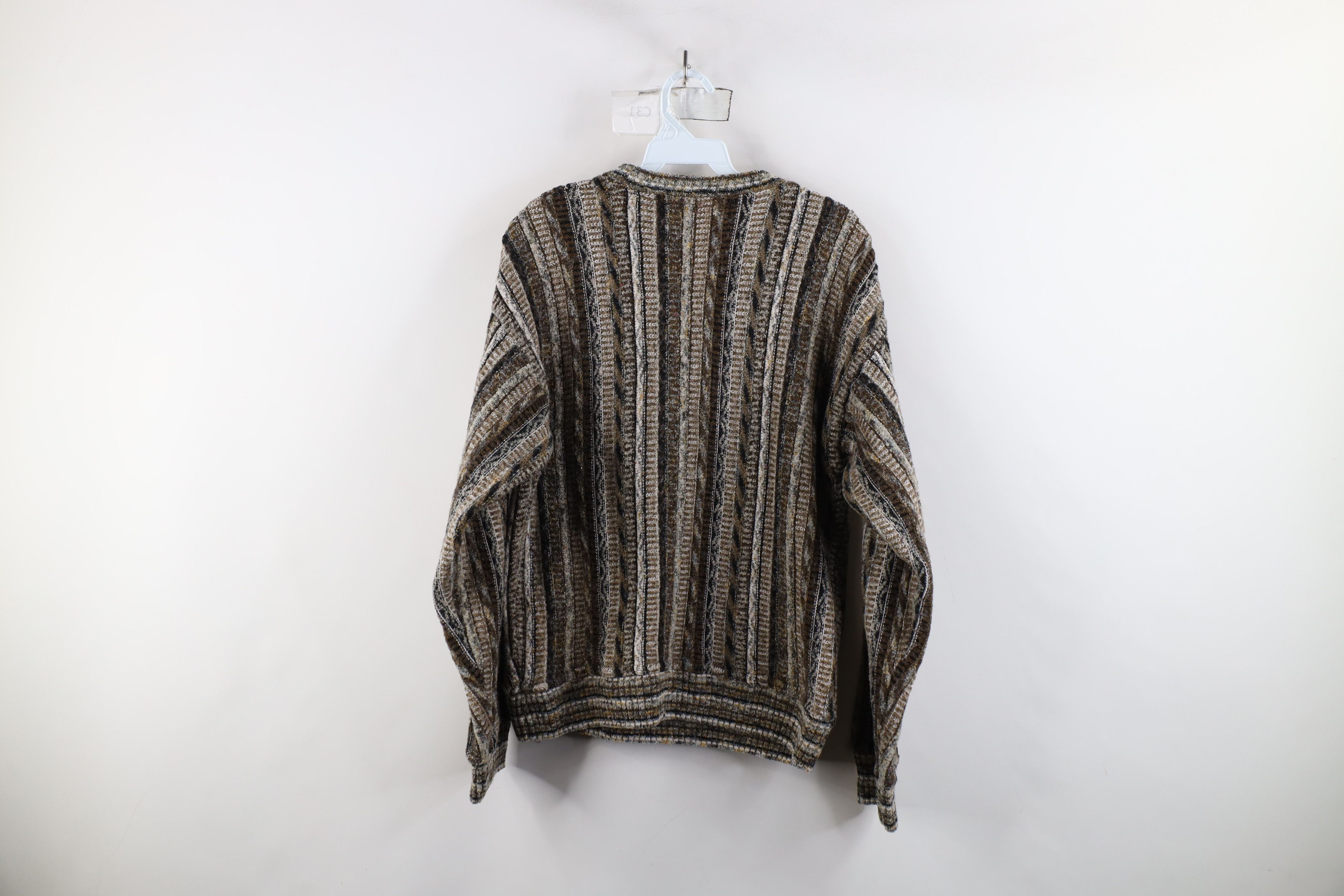 Vintage Vintage 90s Coogi Style Earth Tone Striped Sweater Size M / US 6-8 / IT 42-44 - 6 Thumbnail