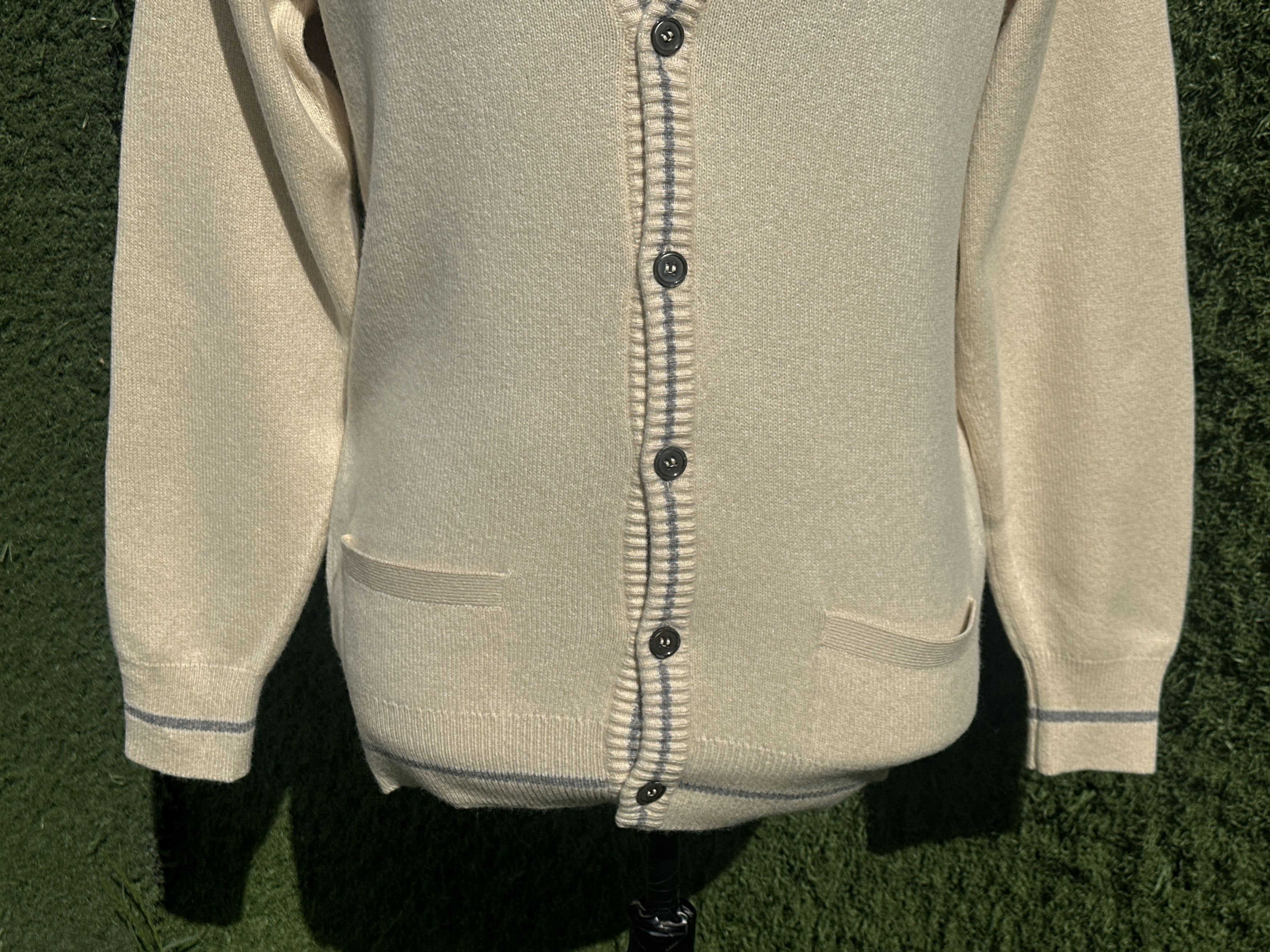 Loro Piana Knit Loro Piana 100% Cashmere Contrast Trim Cardigan 50 IT Size US M / EU 48-50 / 2 - 13 Thumbnail