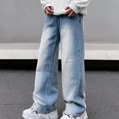 Jean Wash Gradient Wide Leg Denim Size US 32 / EU 48 - 4 Thumbnail
