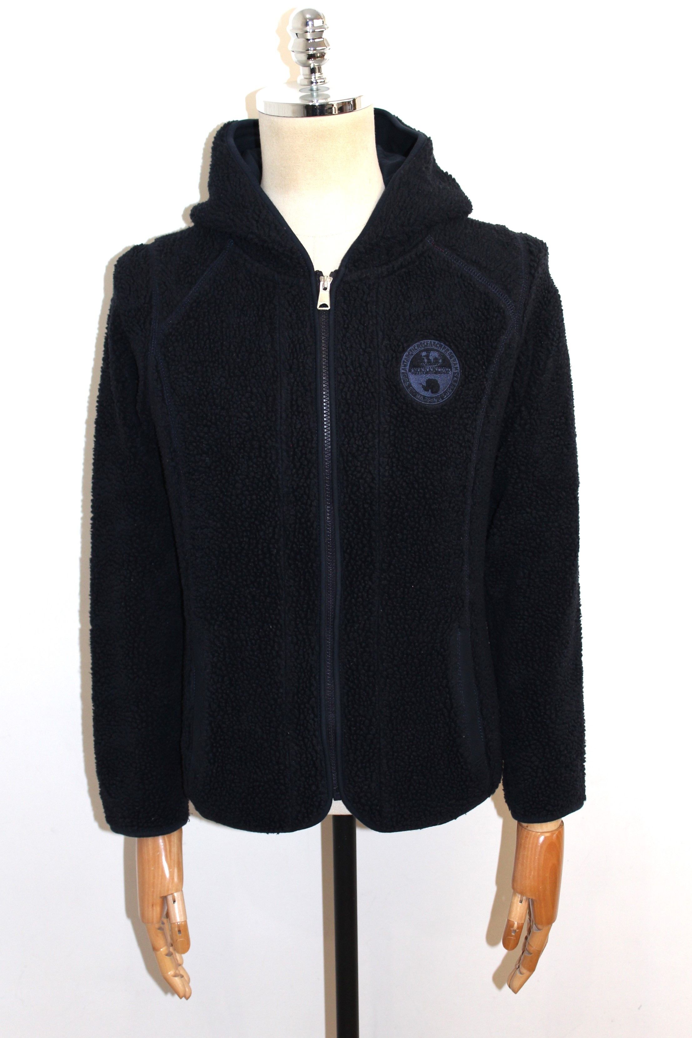 Napapijri Women's NAPPAPIJRI Teddy Sherpa Zip Blue Hoodie Size S / US 4 / IT 40 - 2 Thumbnail