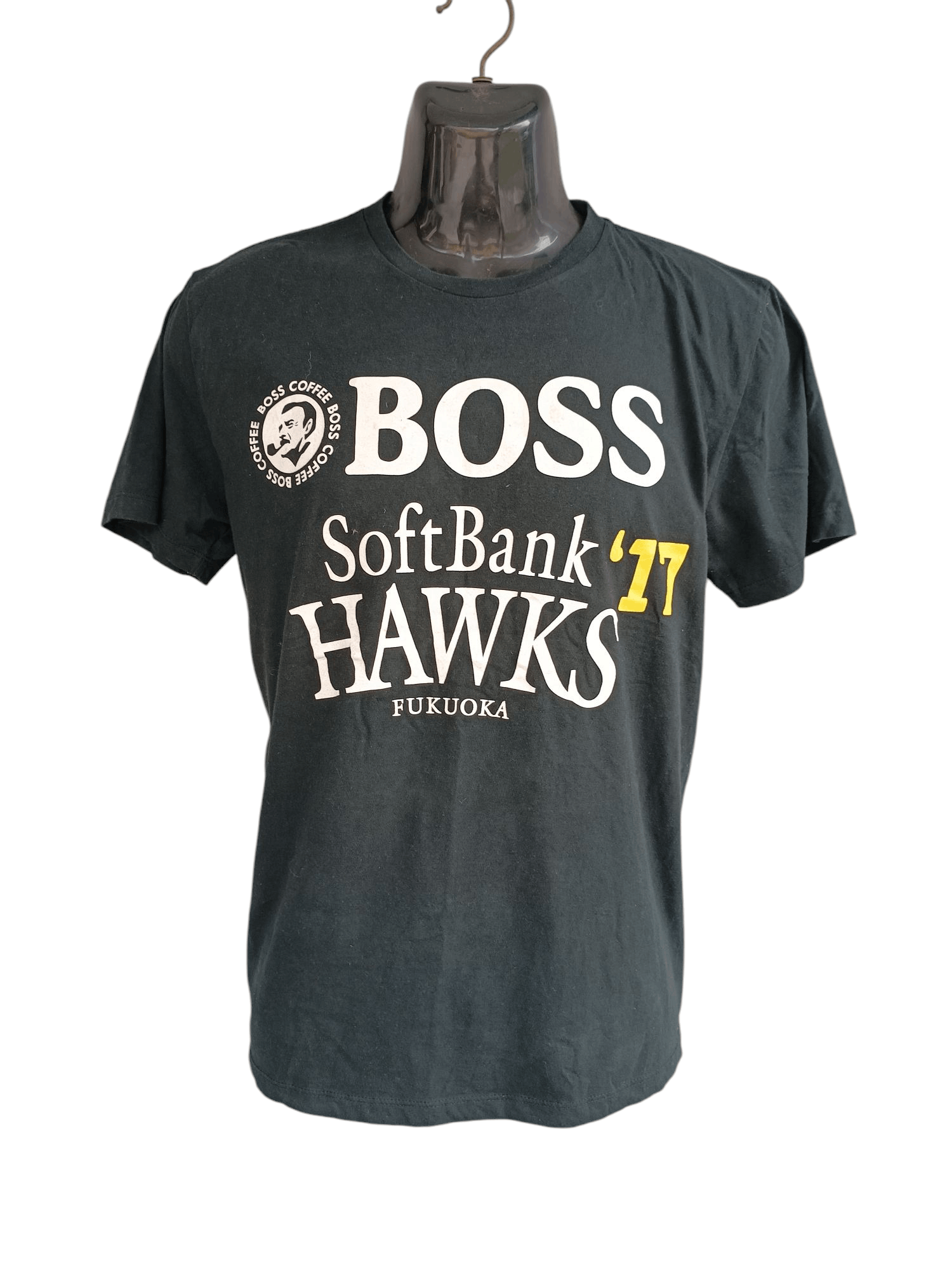 Japanese Brand Vintage Suntory Coffee Boss x SoftBank HAWKS T Shirt Size US L / EU 52-54 / 3 - 1 Thumbnail