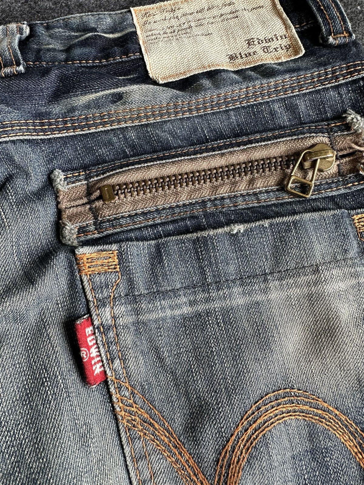 Edwin Vintage Edwin 503 Bluetrip Faded Washed Denim 32x34 D432 Size US 32 / EU 48 - 8 Thumbnail