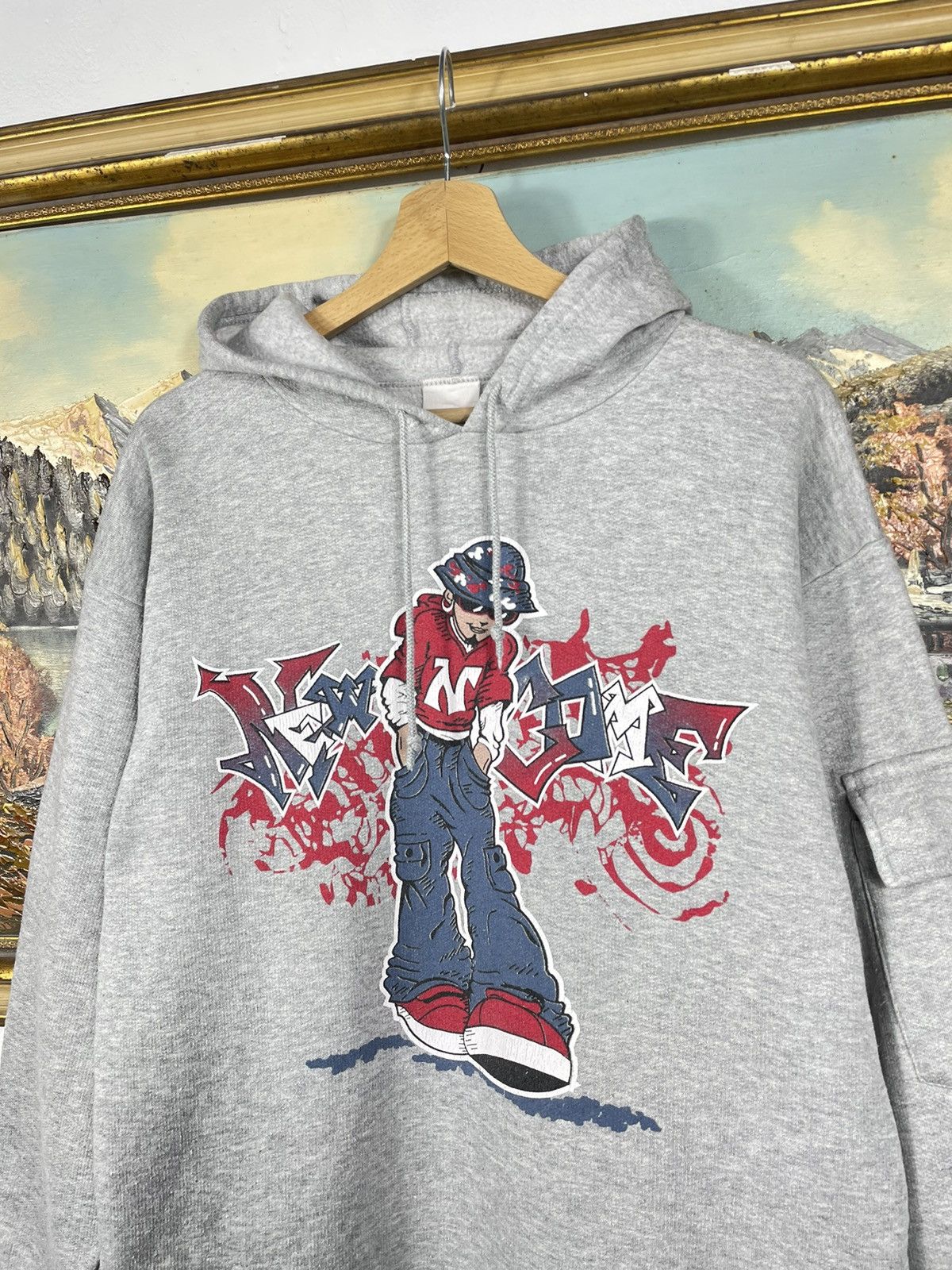 Ecko Unltd. Grey retro 00s baggy Loose boxy hoodie JNCO vibe hiphop rap Size US M / EU 48-50 / 2 - 5 Thumbnail