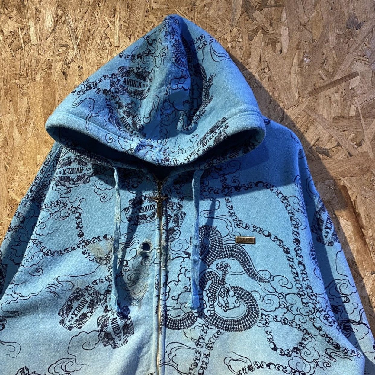Affliction × Avirex × Tapout Avirex Full Print Dragon Tattoo Designe Zip Up Hoodies Size US XXL / EU 58 / 5 - 3 Thumbnail