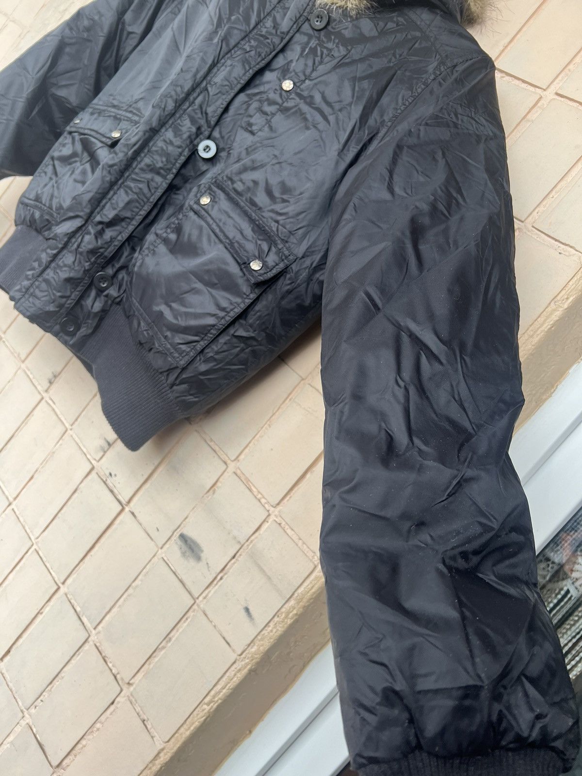 Other Vintage Y2K Yes Or No Black Down Bomber Jacket Avia MA-1 Size S / US 4 / IT 40 - 19 Thumbnail